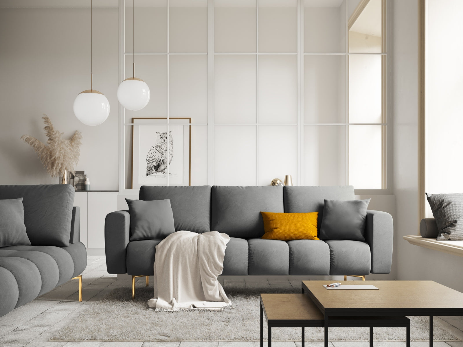 Erleben Sie das stilvolle Hastings Velour Sofa 3 Sitzer von Cosmopolitan Design. Ideal für Ihr Wohnzimmer, vereint es modernen Komfort mit edlem Flair.