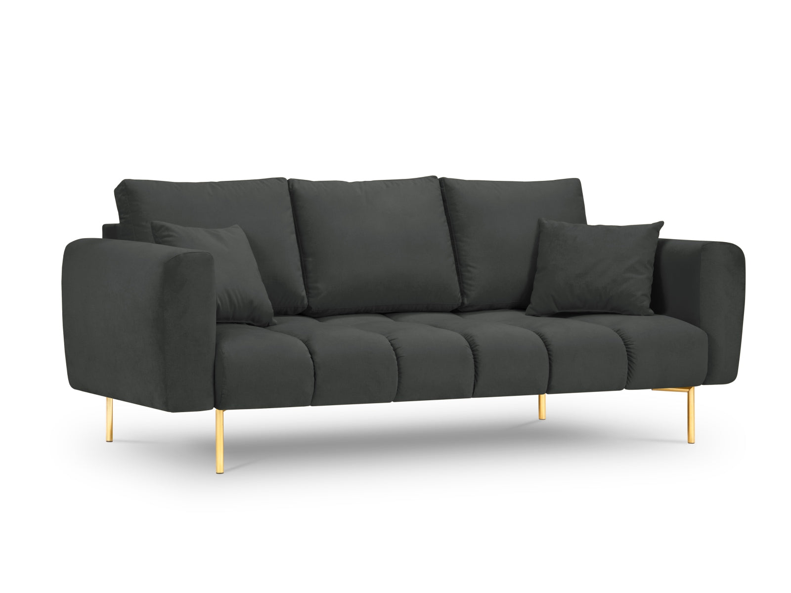 Hastings Velour Sofa 3 Sitzer in Dark Grey präsentiert im Onlineshop von KAQTU Design AG. 3er Sofa ist von Cosmopolitan Design