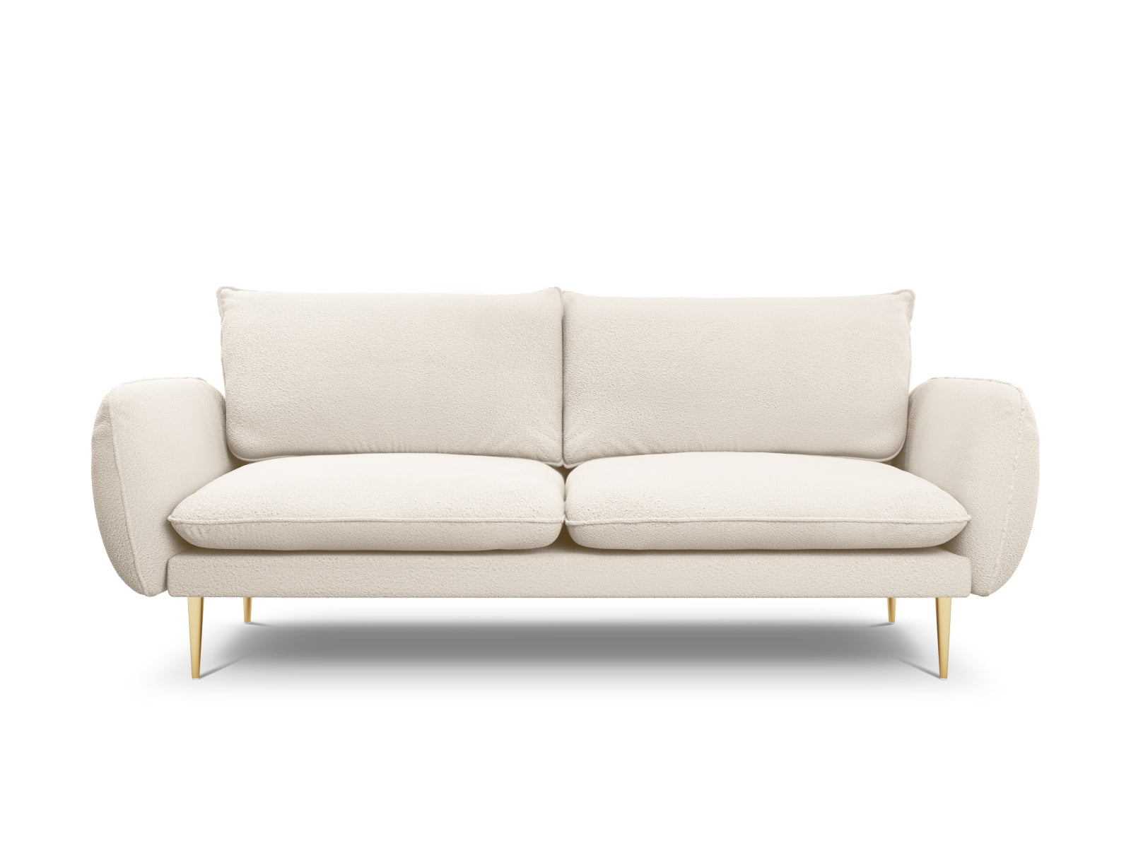 Vienna Boucle Sofa 3 Sitzer 92cm in Beige/Gold präsentiert im Onlineshop von KAQTU Design AG. 3er Sofa ist von Cosmopolitan Design