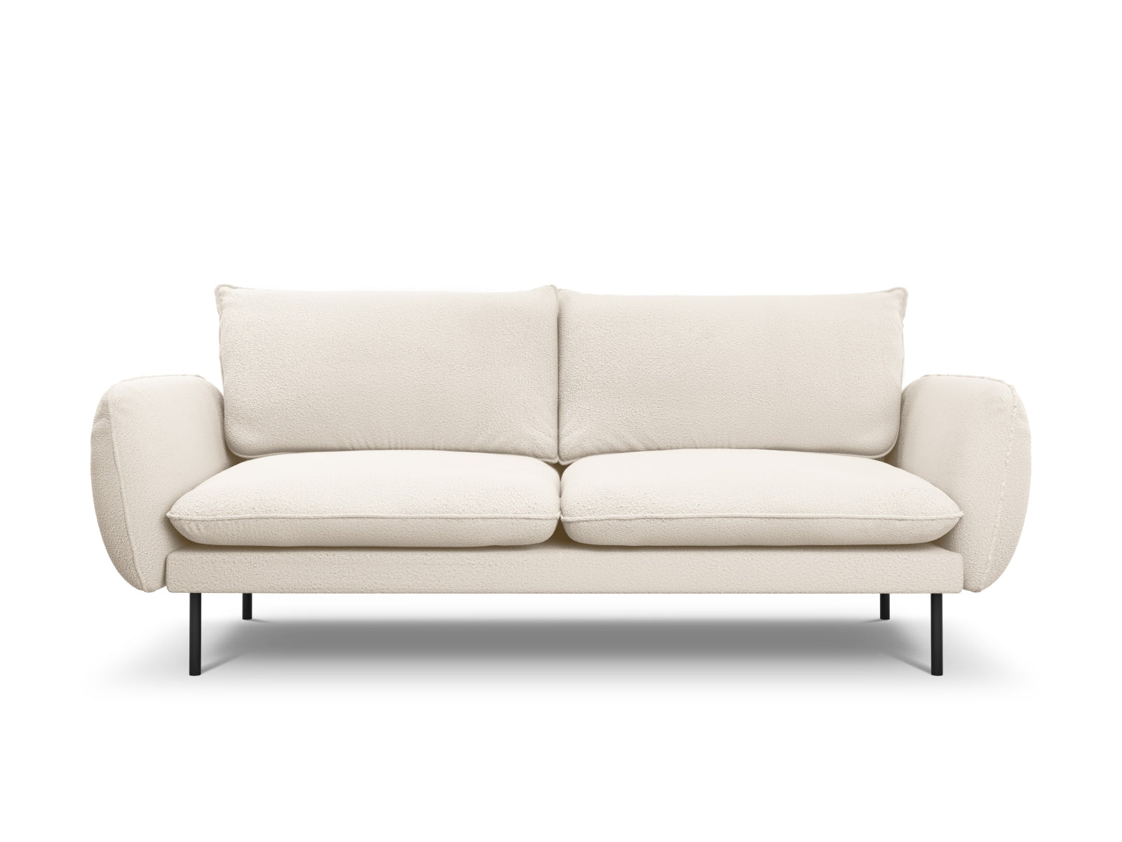 Vienna Boucle Sofa 3 Sitzer 92cm in Beige/Schwarz-Ascot präsentiert im Onlineshop von KAQTU Design AG. 3er Sofa ist von Cosmopolitan Design