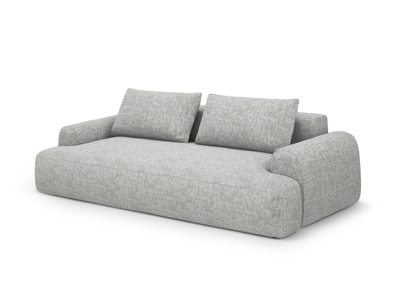 Elegantes 4-Sitzer Sofa Calma in Warm Grey-Baltimore, ideal für Wohnräume, bietet Schlaffunktion und praktischen Stauraum.