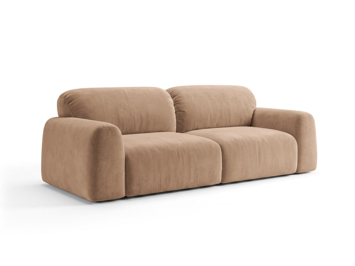 Bettsofa Milan von Cosmopolitan Design mit Bluvel-Bezug und schwarzen Kunststoffbeinen
