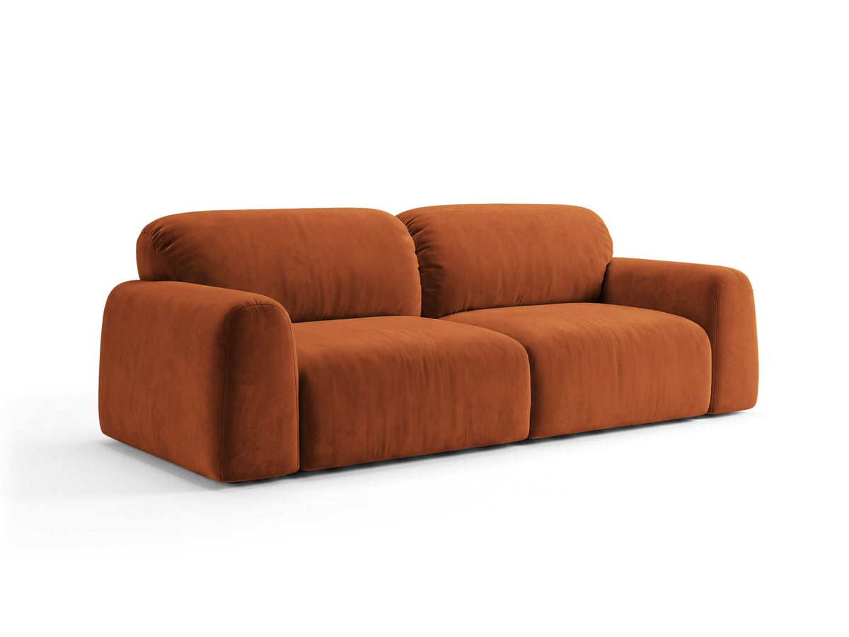 Bettsofa Milan von Cosmopolitan Design mit Bluvel-Bezug und schwarzen Kunststoffbeinen