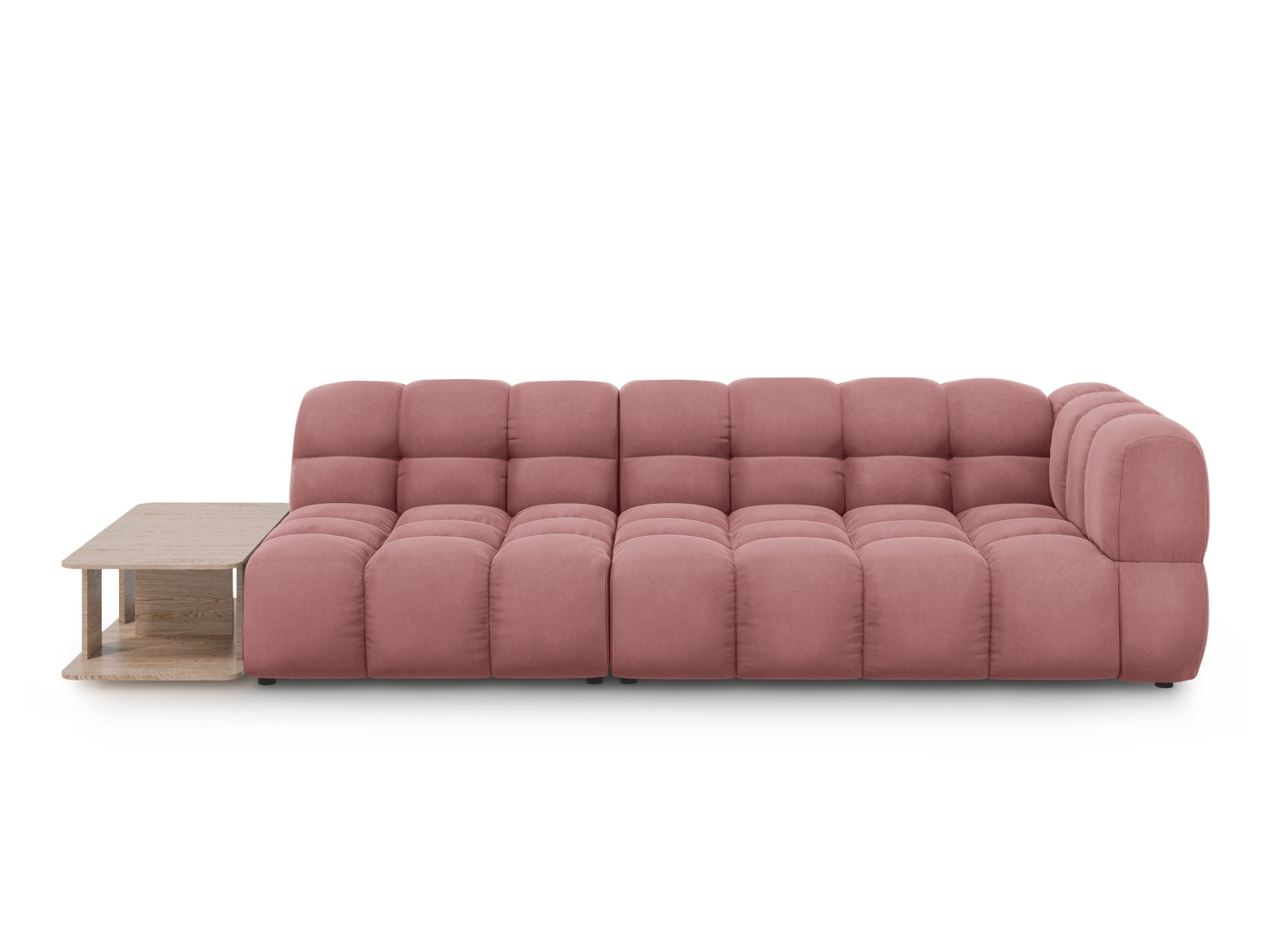 Sky Velour modulares Sofa links 4 Sitzer 102cm in Flamingo präsentiert im Onlineshop von KAQTU Design AG. L-Sofa links ist von Cosmopolitan Design