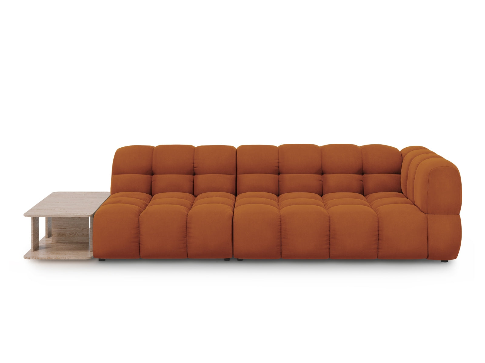 Sky Velour modulares Sofa links 4 Sitzer 102cm in Terracotta präsentiert im Onlineshop von KAQTU Design AG. L-Sofa links ist von Cosmopolitan Design