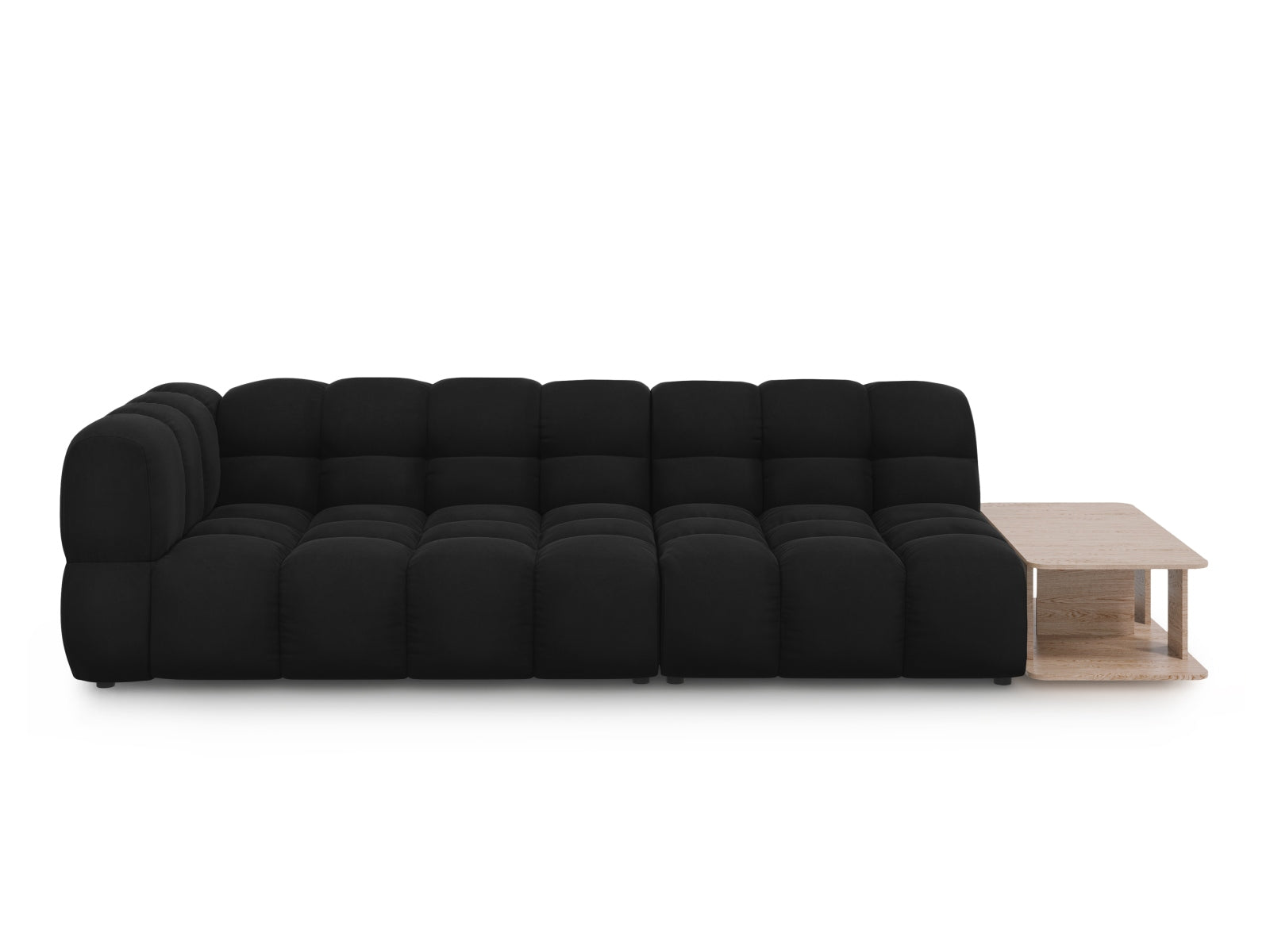 Sky Velour modulares Sofa rechts 4 Sitzer 102cm in Black präsentiert im Onlineshop von KAQTU Design AG. L-Sofa rechts ist von Cosmopolitan Design