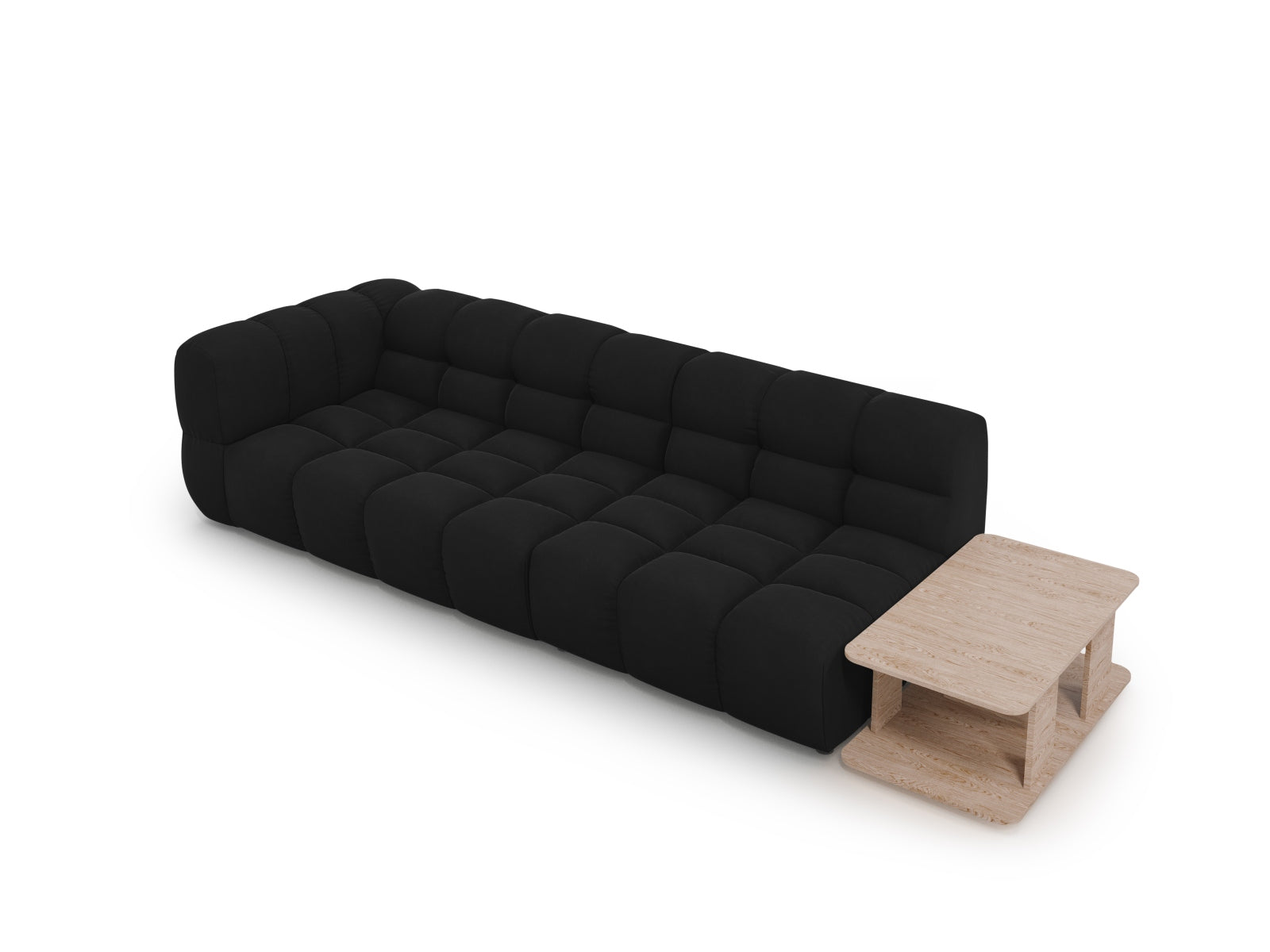 Erleben Sie das Sky Velour Sofa von Cosmopolitan Design – ein modulares 4-Sitzer, das Komfort und Stil in Ihr Zuhause bringt.