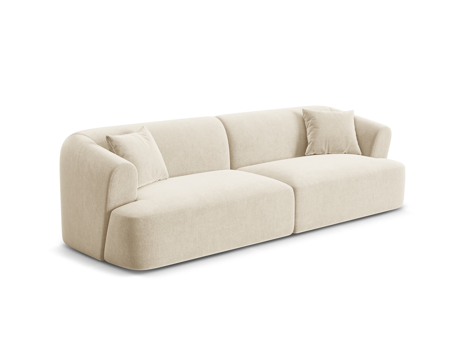 Elegantes 4-Sitzer Sofa Campi in sanftem Beige, ideal für moderne Wohnräume, erhältlich bei KAQTU Design AG.