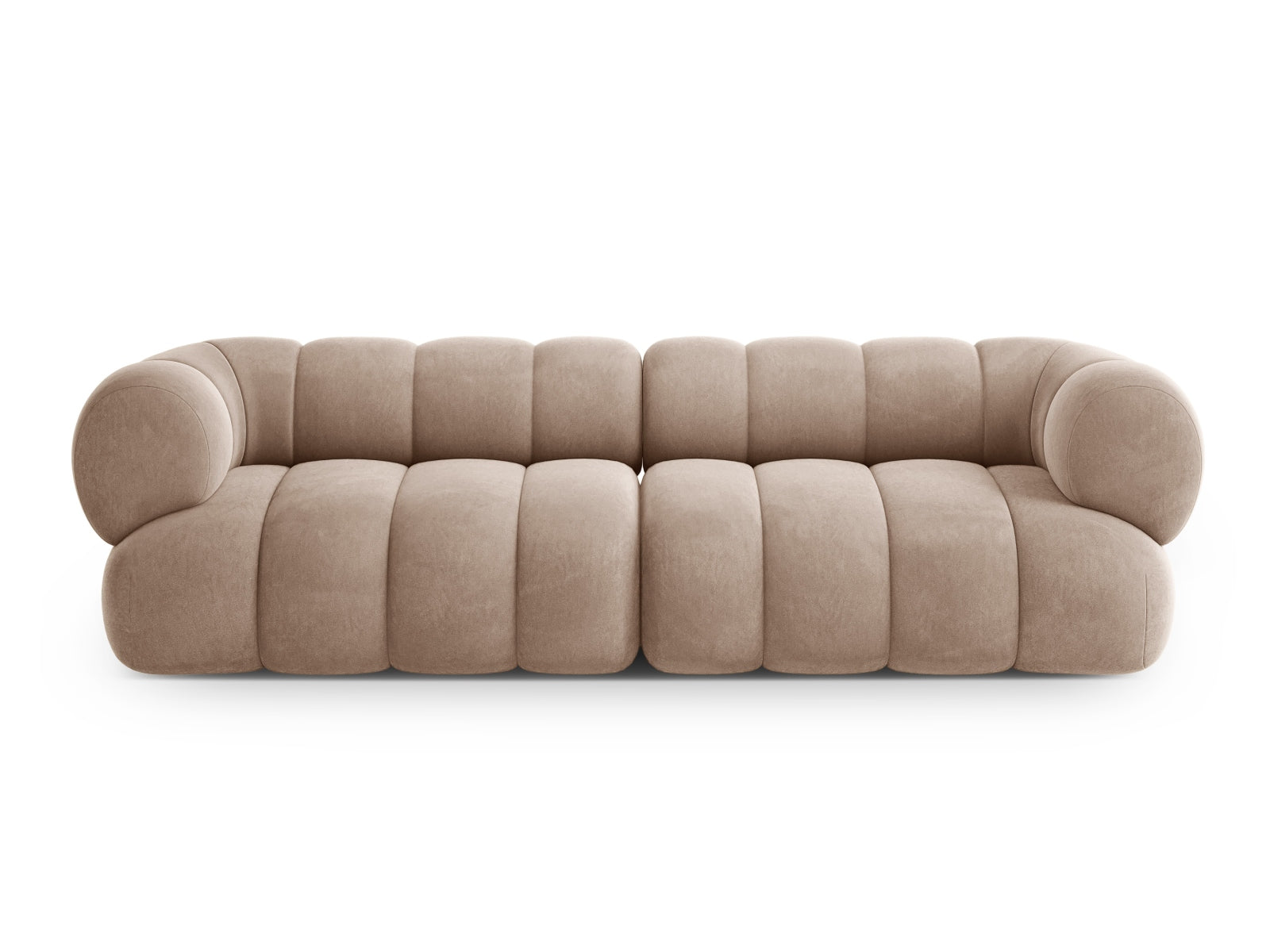 Koge Velour Sofa 4 Sitzer 95cm in Dark Beige-Vogue präsentiert im Onlineshop von KAQTU Design AG. 4er Sofa ist von Cosmopolitan Design