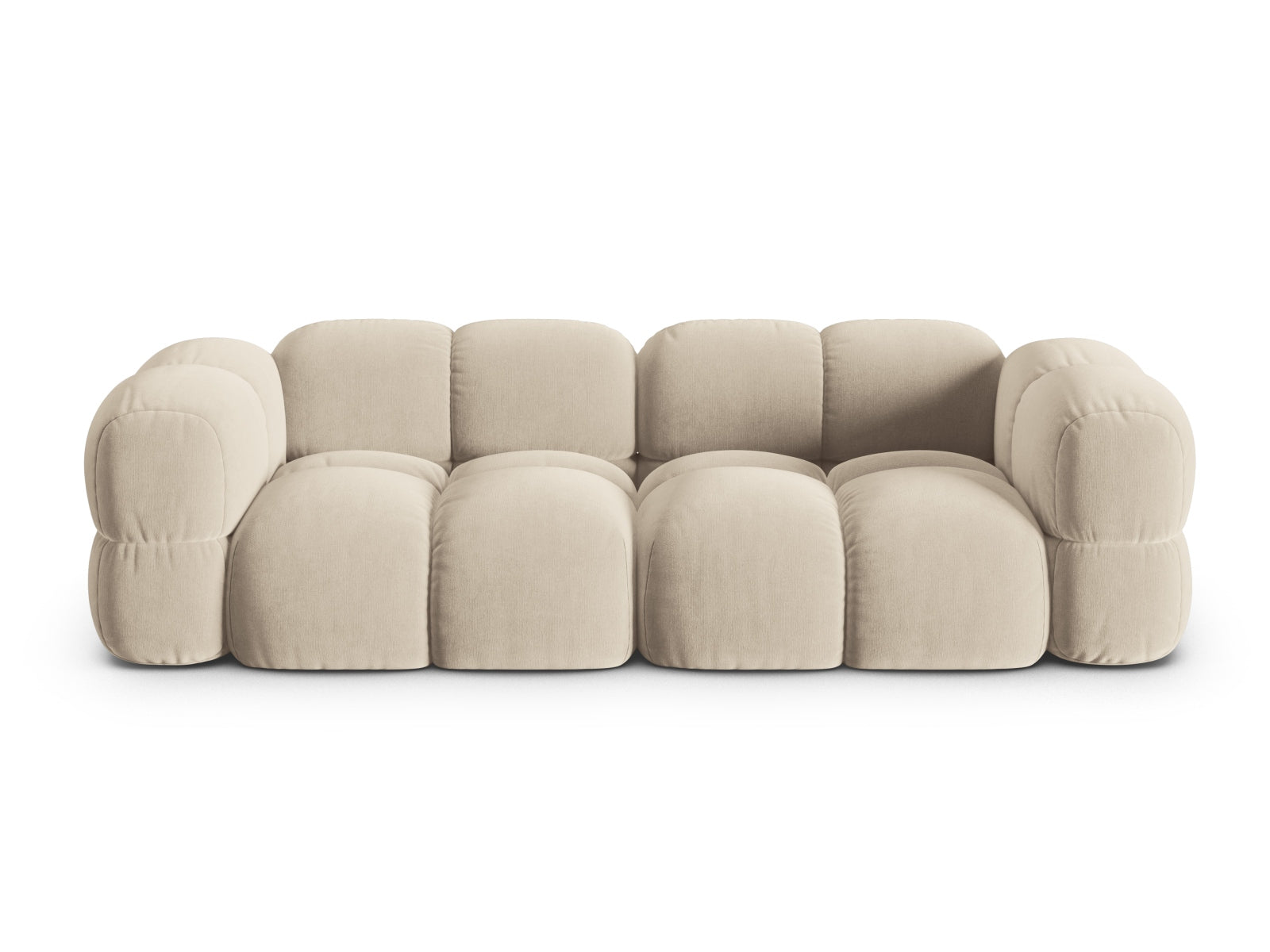 Loretto Velour Sofa 4 Sitzer 100cm in Light Beige präsentiert im Onlineshop von KAQTU Design AG. 4er Sofa ist von Cosmopolitan Design