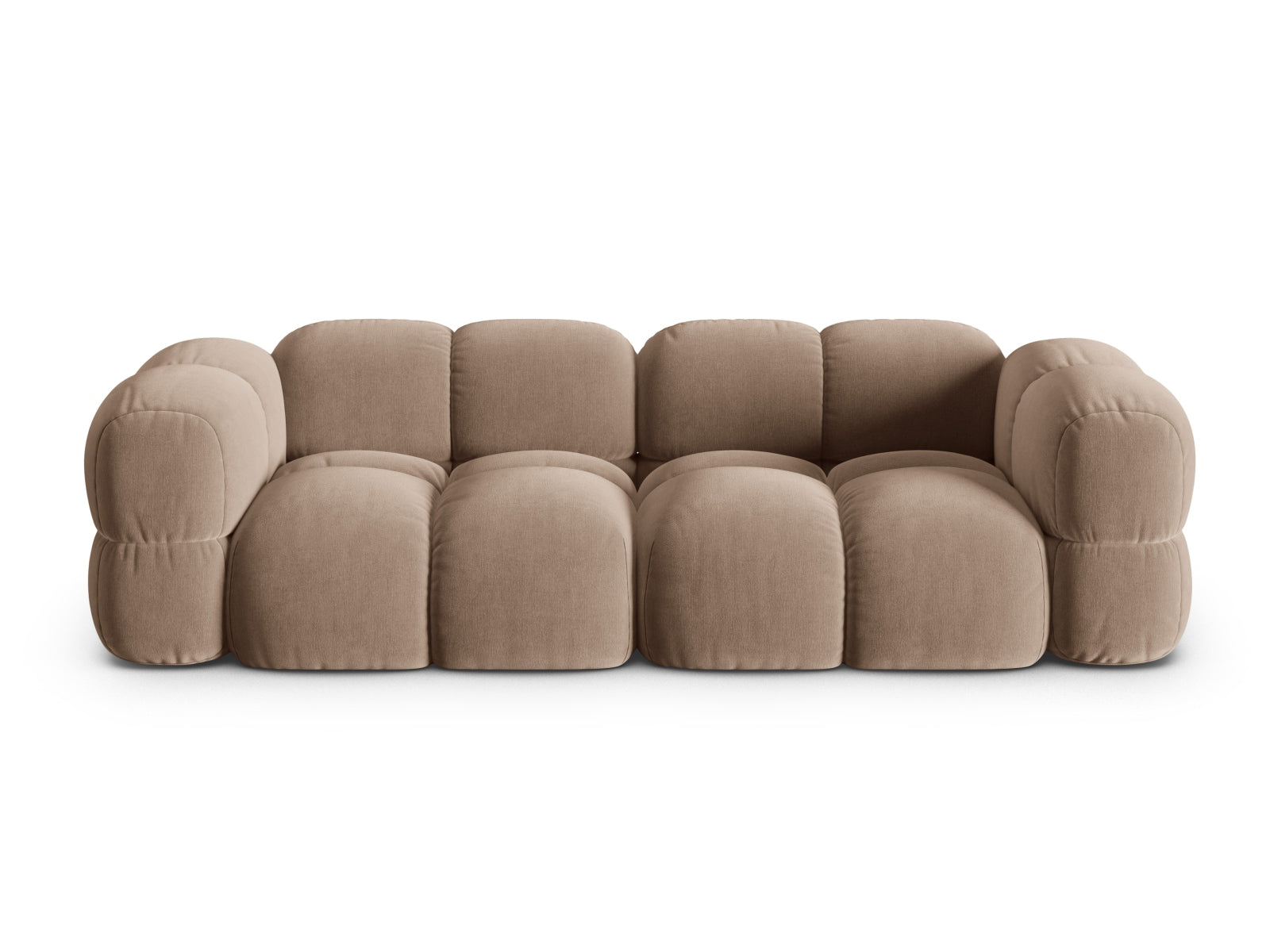 Loretto Velour Sofa 4 Sitzer 100cm in Dark Beige-Vogue präsentiert im Onlineshop von KAQTU Design AG. 4er Sofa ist von Cosmopolitan Design