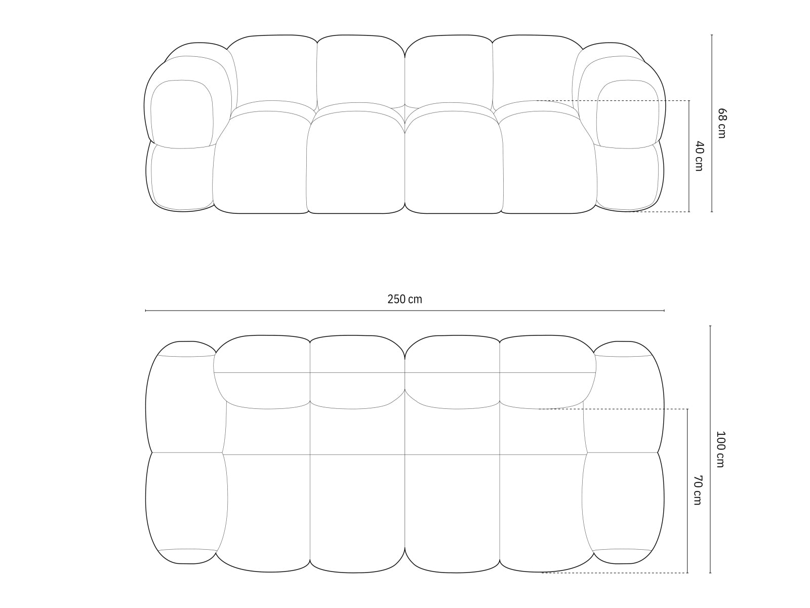 Stilvolles 4-Sitzer Sofa Loretto in edlem Veloursgrün, perfekt für zeitgemäße Wohnkonzepte und geschmackvolle Inneneinrichtung.