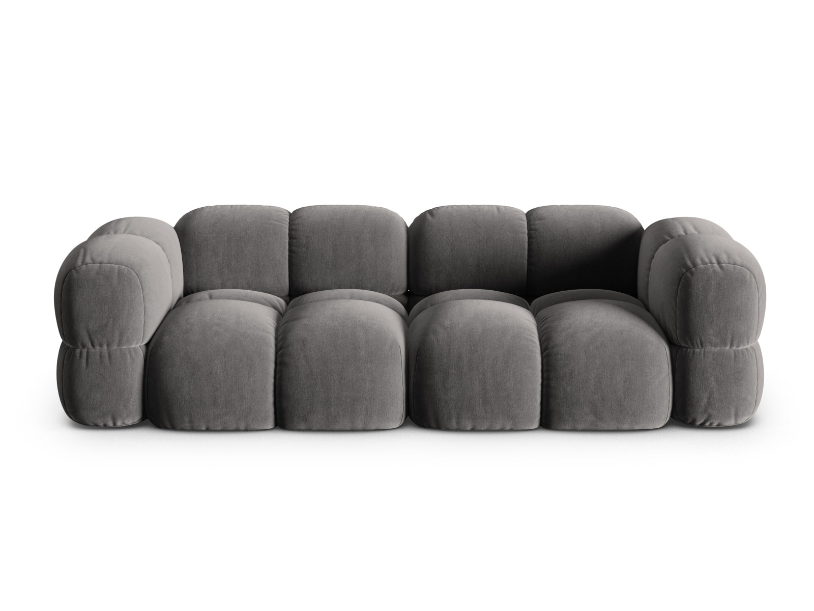 Loretto Velour Sofa 4 Sitzer 100cm in Grey präsentiert im Onlineshop von KAQTU Design AG. 4er Sofa ist von Cosmopolitan Design