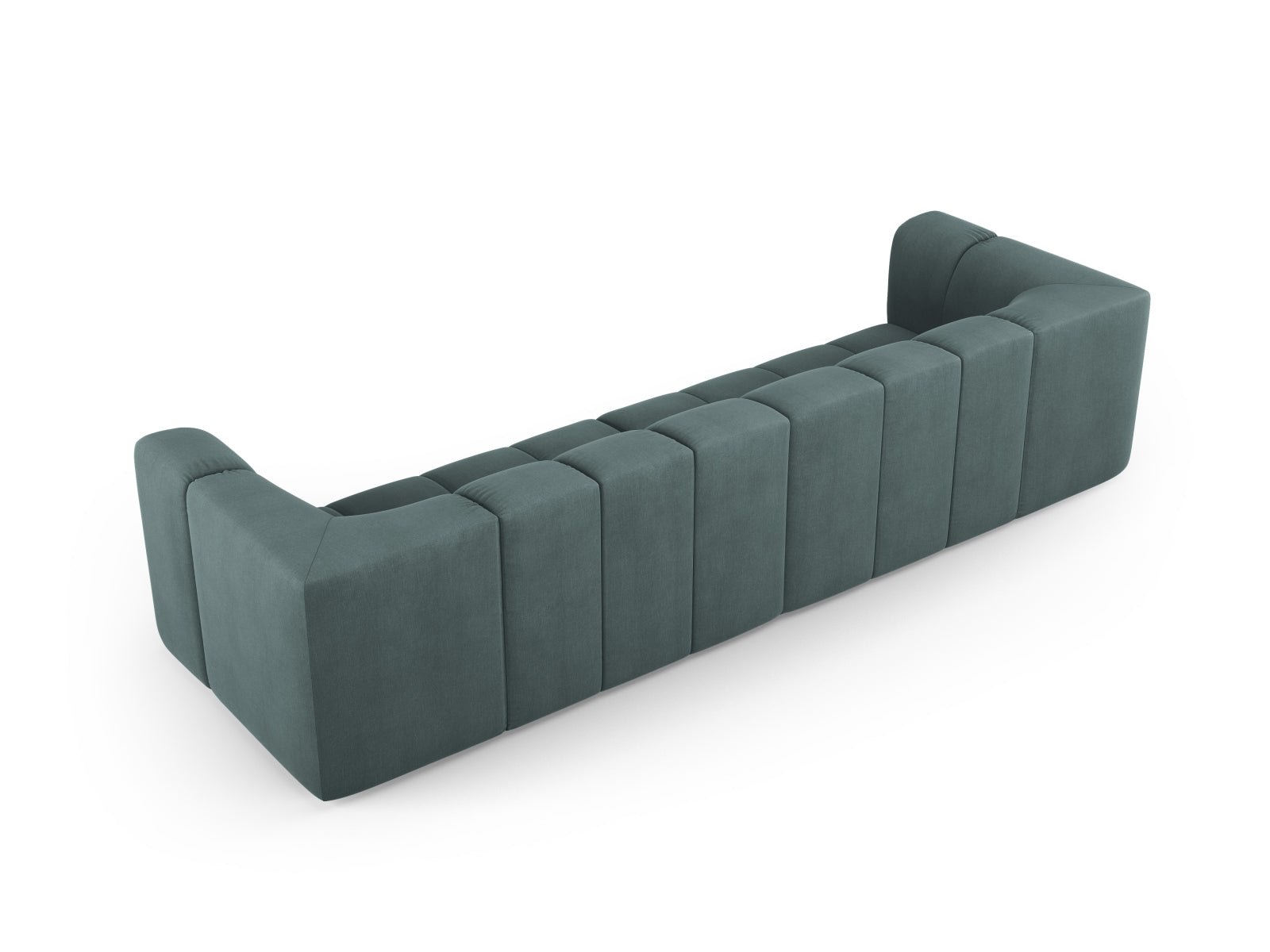 Modulares 4-Sitzer Sofa Moritz in ansprechendem Sea Green, perfekt für zeitgemäße Inneneinrichtungen und vielseitige Raumgestaltungen.