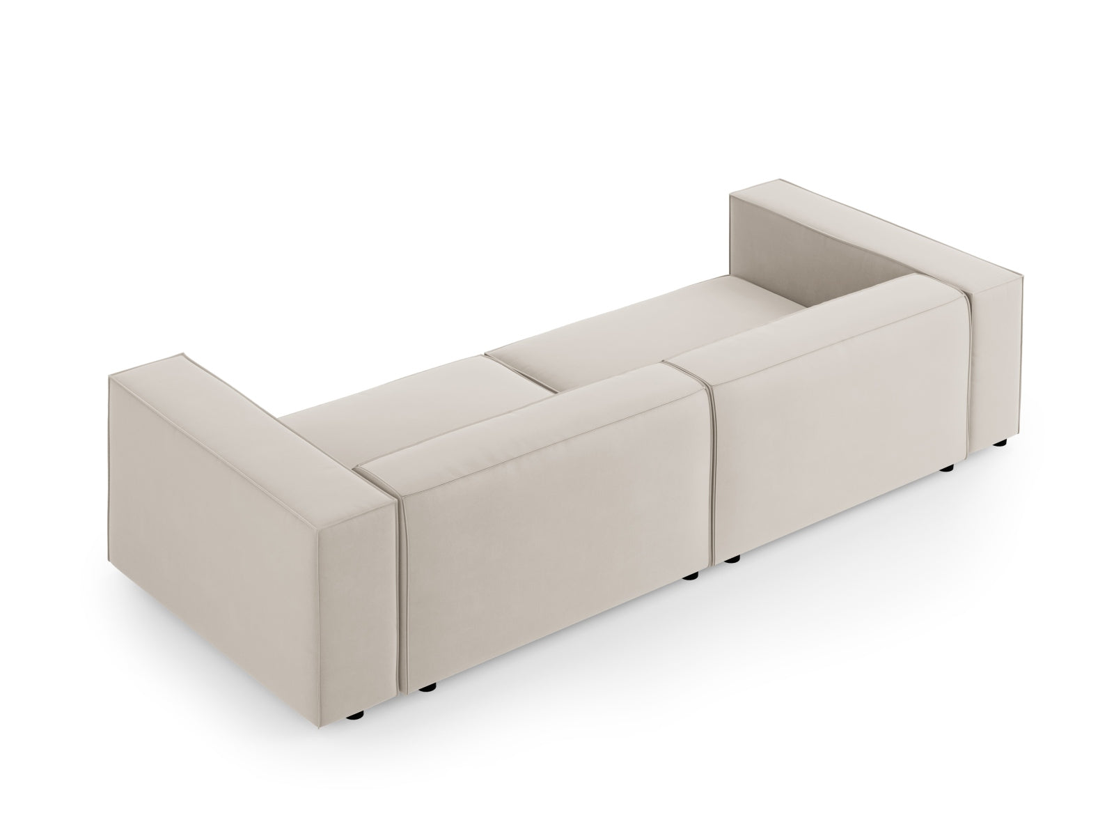 Entdecken Sie das stilvolle Arendal Velour Sofa 4 Sitzer von Cosmopolitan Design. Perfekte Kombination aus Eleganz und Komfort für Ihr Wohnzimmer.