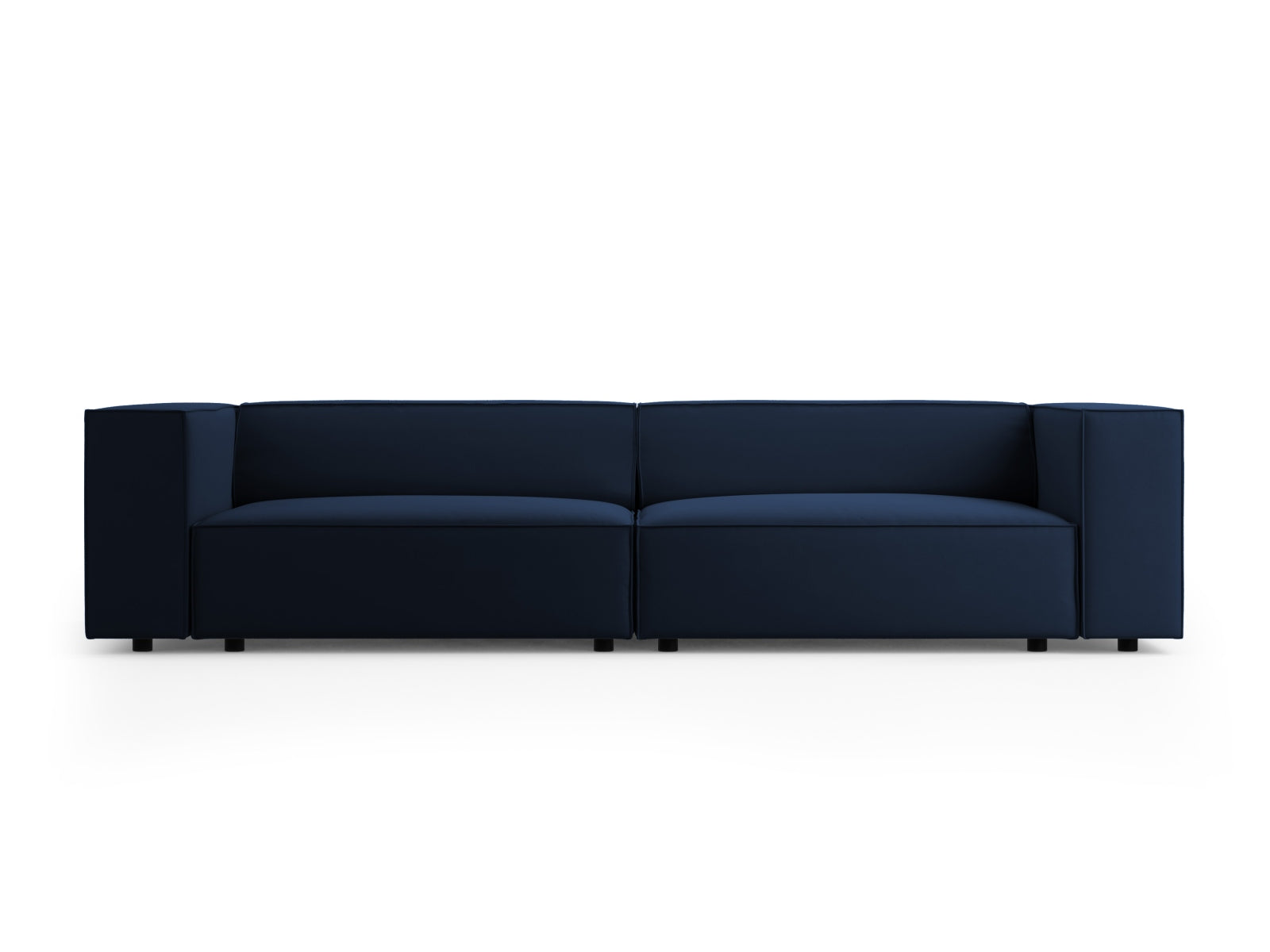Arendal Velour Sofa 4 Sitzer in Royal Blue präsentiert im Onlineshop von KAQTU Design AG. 4er Sofa ist von Cosmopolitan Design