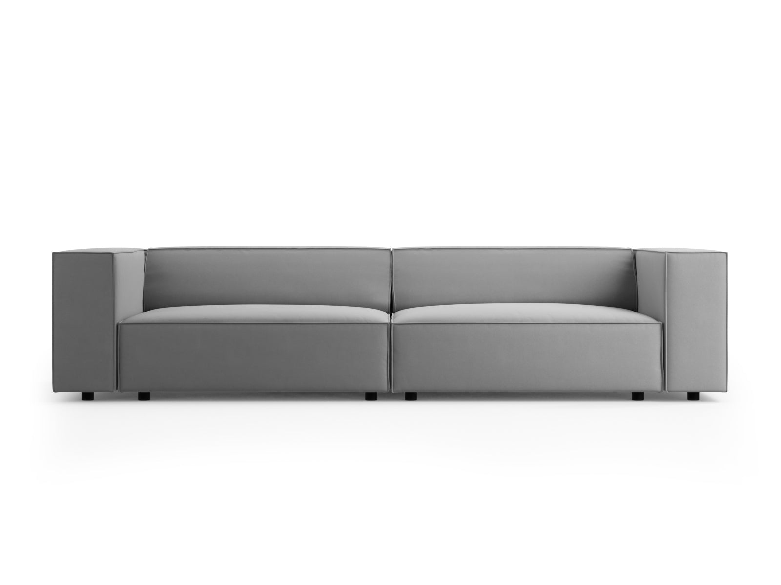 Arendal Velour Sofa 4 Sitzer in Light Grey präsentiert im Onlineshop von KAQTU Design AG. 4er Sofa ist von Cosmopolitan Design