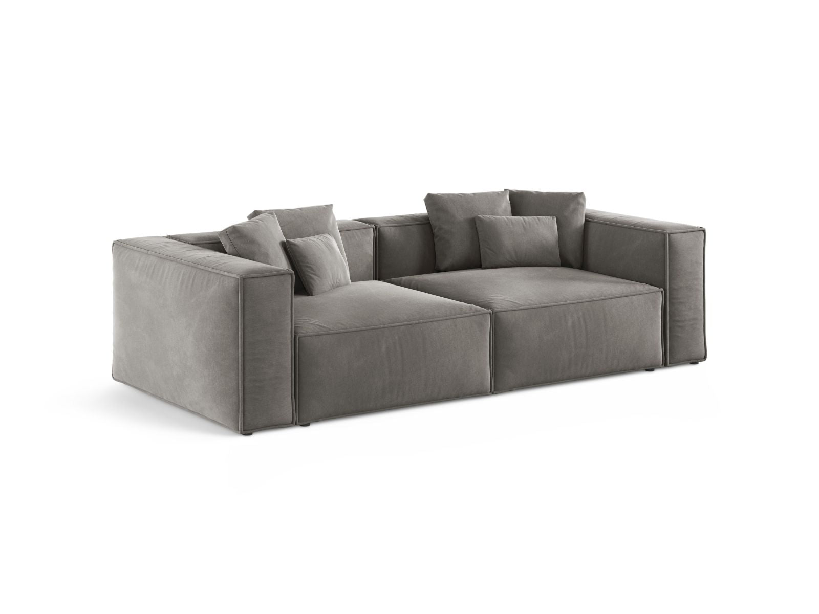 Elegantes 4-Sitzer Sofa Aveiro in stilvollem Grau, ideal für moderne Wohnräume, erhältlich bei KAQTU Design AG.
