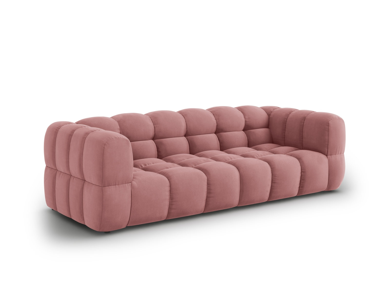Elegantes Sky Velour Sofa in Flamingo-Casino, 4-Sitzer, modulare Bauweise, ideal für stilvolle Wohnräume, präsentiert von KAQTU Design AG.
