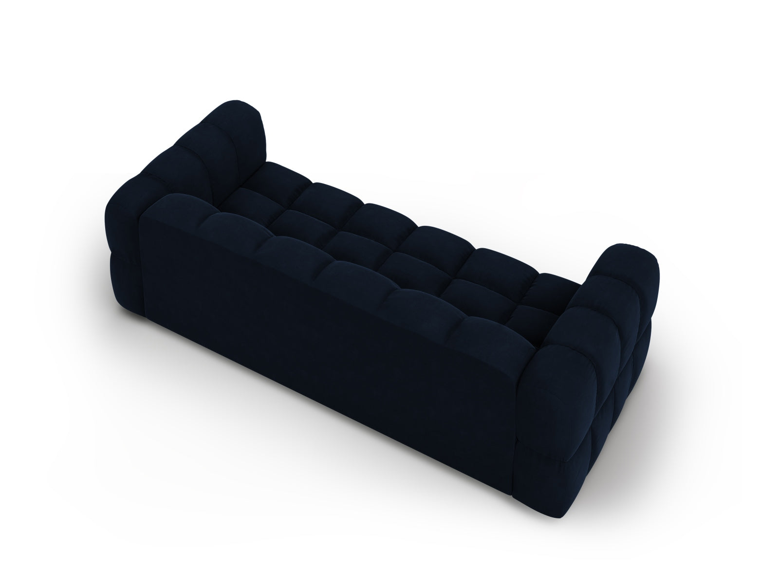 Modulares 4-Sitzer Sofa in Royal Blue aus Sky Velour, perfekt für moderne Wohnkonzepte, bietet Komfort und Stil für jedes Zuhause.