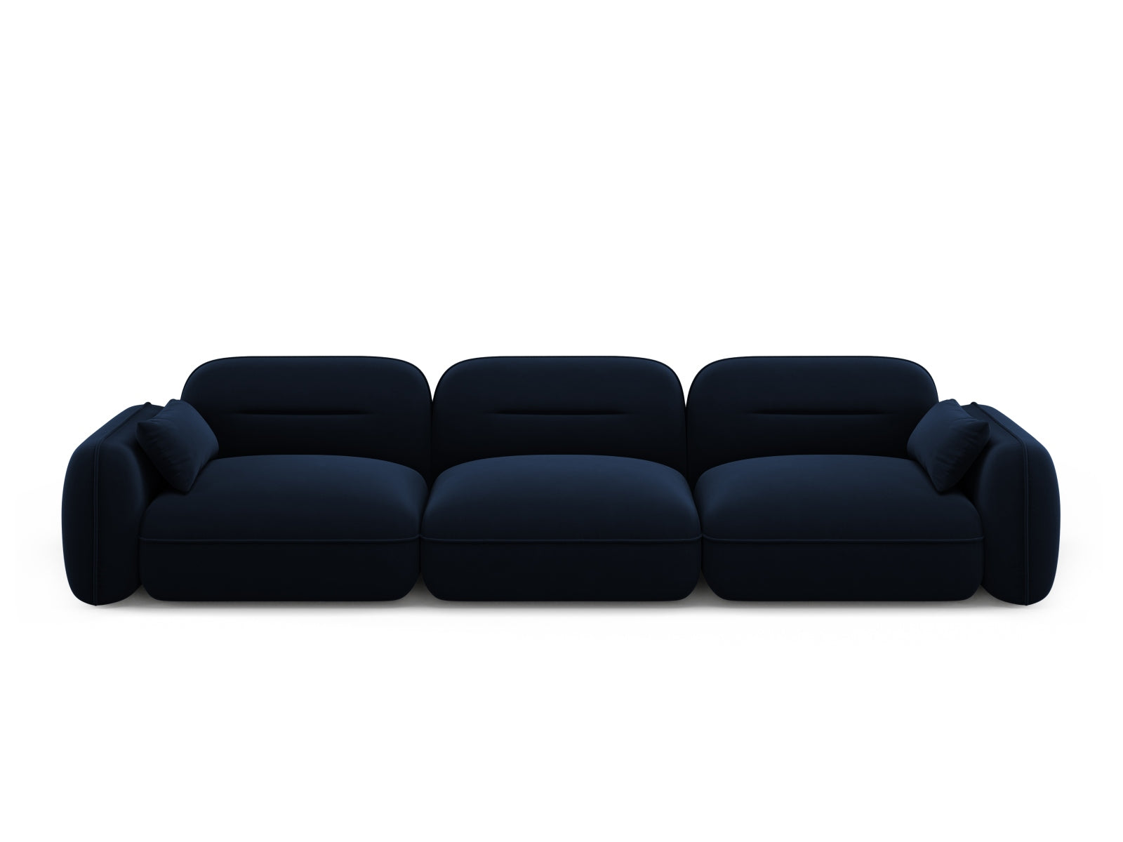 Sydney Velour Modular Sofa 4 Sitzer in Royal Blue-Casino präsentiert im Onlineshop von KAQTU Design AG. 4er Sofa ist von Cosmopolitan Design