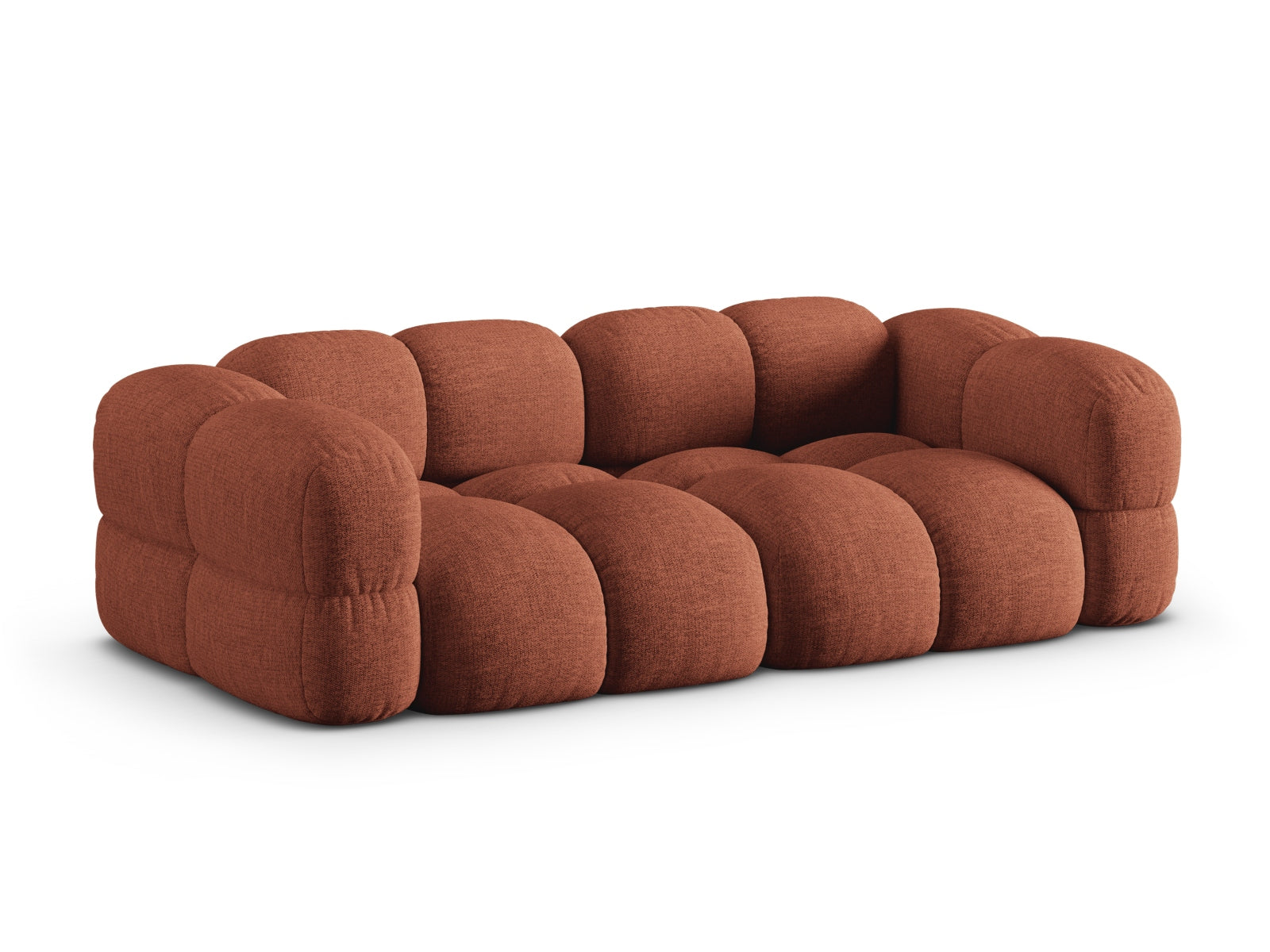 Modernes 4-Sitzer Sofa Loretto in Coral-Sorella, perfekt für gemütliche Wohnzimmer und stilvolle Einrichtung. Bequem und elegant.
