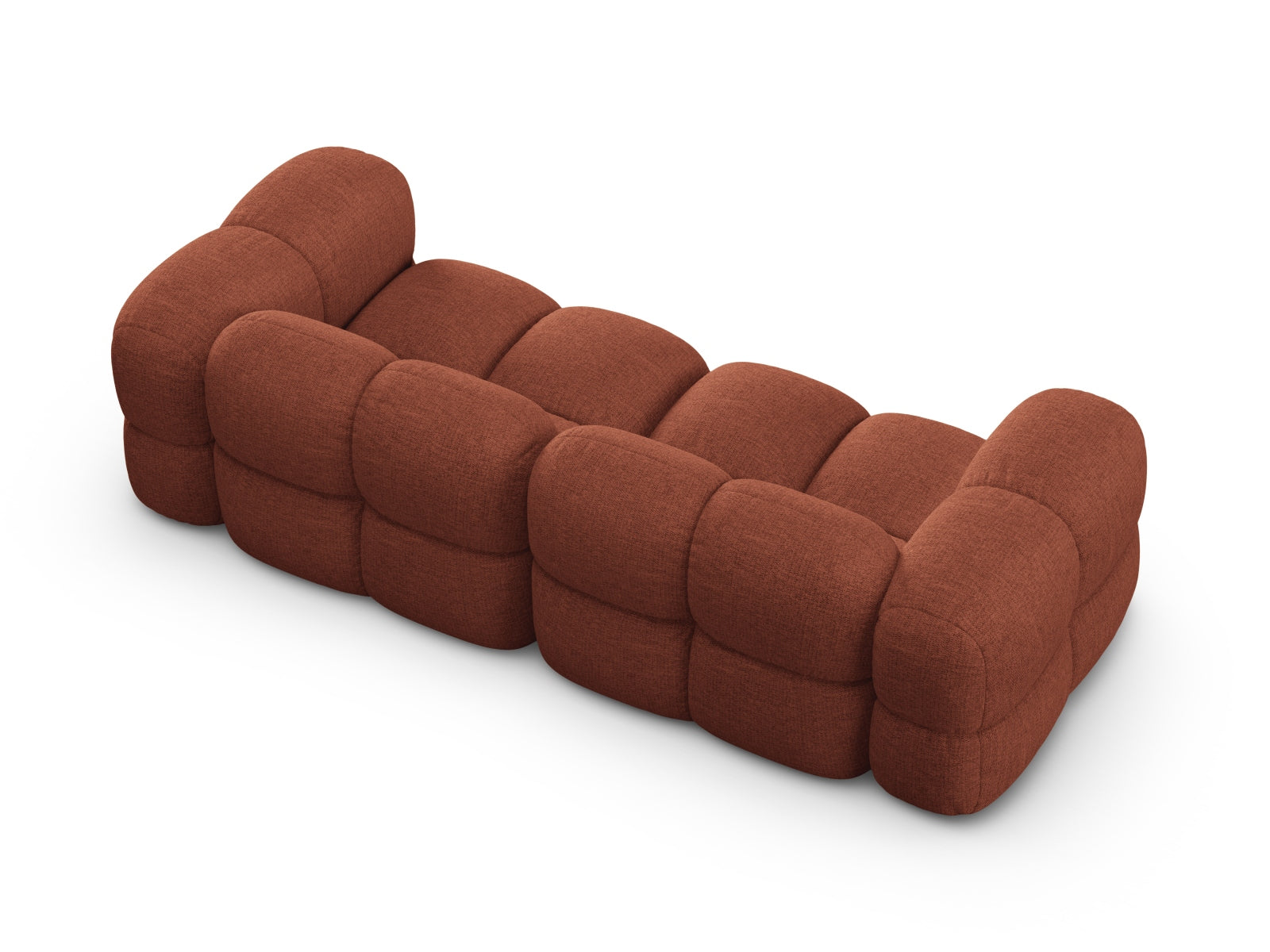 Stilvolles 4-Sitzer Sofa Loretto in Coral-Sorella, perfekt für gemütliche Wohnzimmer. Modernes Design trifft auf hohen Komfort.