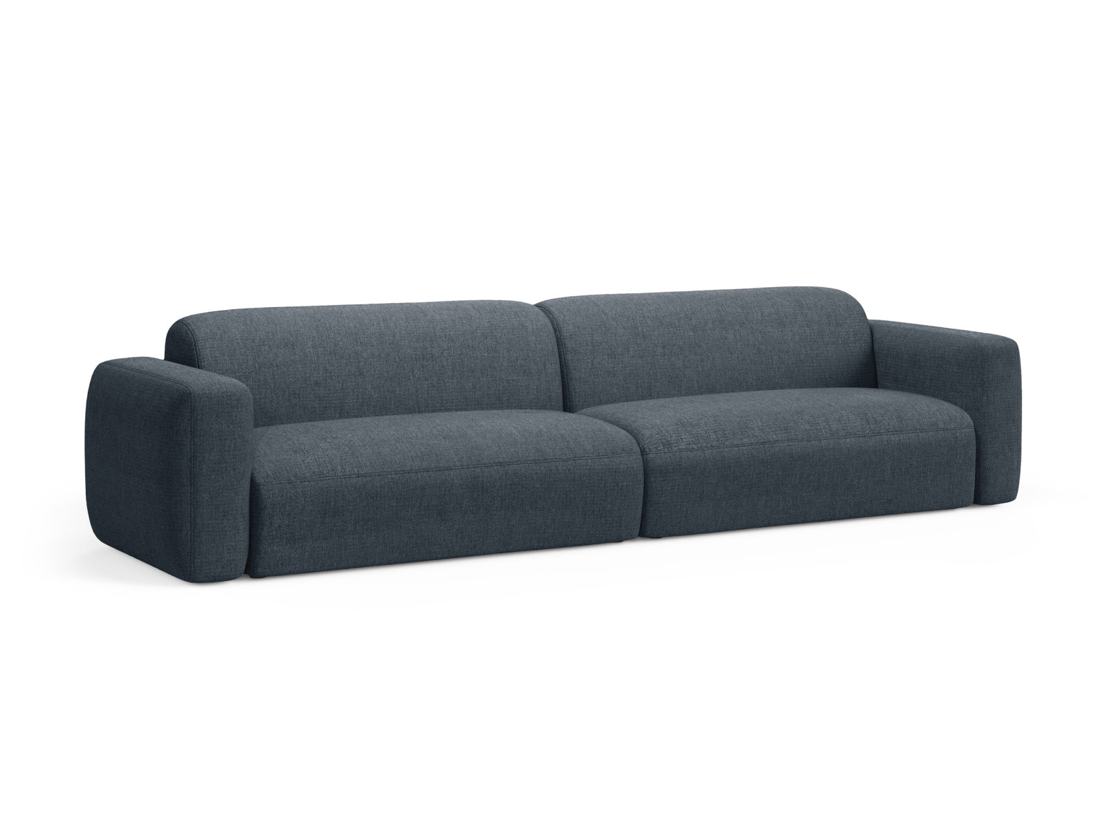Elegantes Strino Modular Sofa für 4 Personen in Dunkelblau, ideal für stilvolle Wohnräume, erhältlich bei KAQTU Design AG.