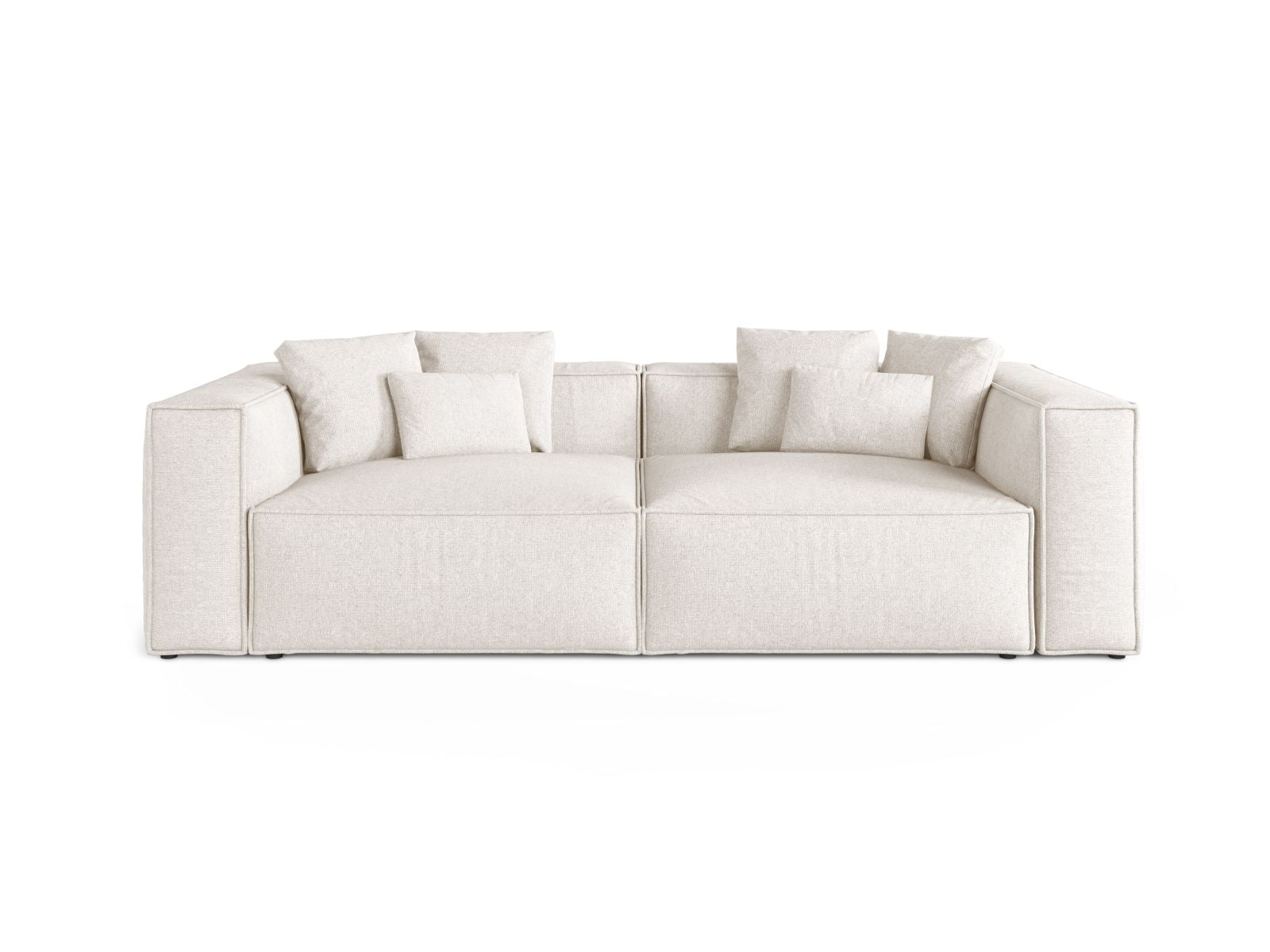4-Sitzer Sofa Aveiro in Light Beige-Eden präsentiert im Onlineshop von KAQTU Design AG. 4er Sofa ist von Cosmopolitan Design