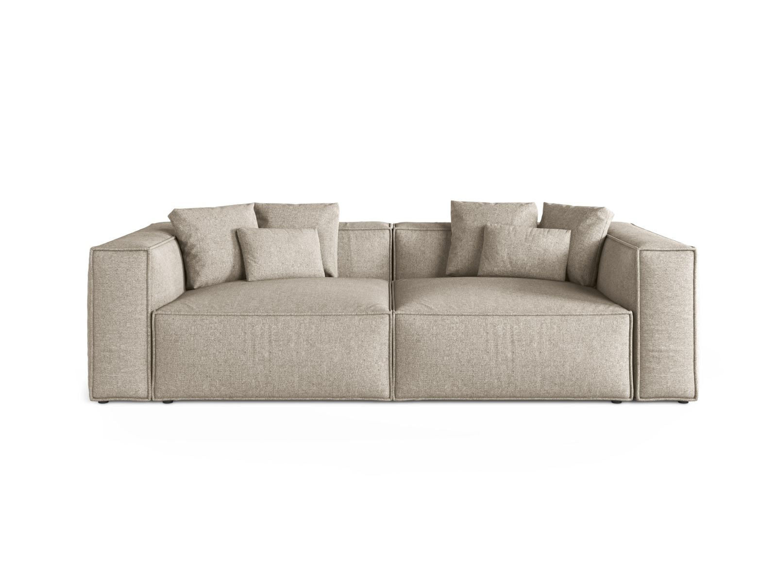 4-Sitzer Sofa Aveiro in Dark Beige-Eden präsentiert im Onlineshop von KAQTU Design AG. 4er Sofa ist von Cosmopolitan Design
