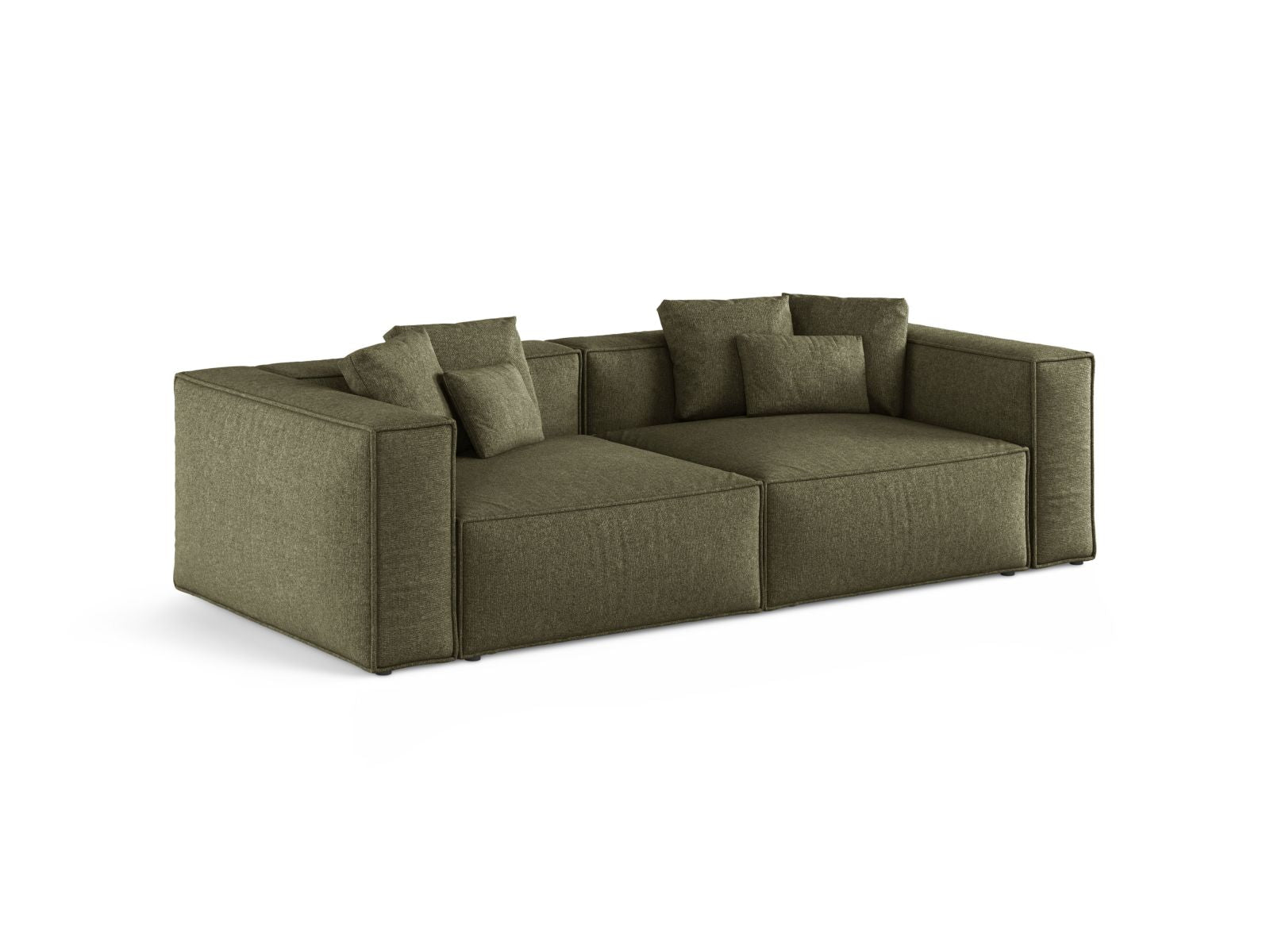 Elegantes 4-Sitzer Sofa Aveiro in der Farbe Green-Eden, stilvoll und modern, ideal für jedes Wohnzimmer, von Cosmopolitan Design.