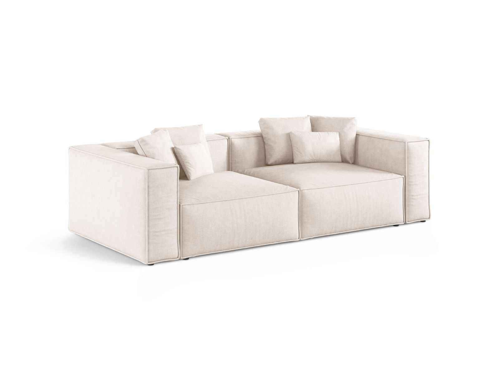 Beige 4-Sitzer Sofa Aveiro von Cosmopolitan Design, stilvolles und modernes Möbelstück für Ihr Wohnzimmer, erhältlich bei KAQTU Design AG.