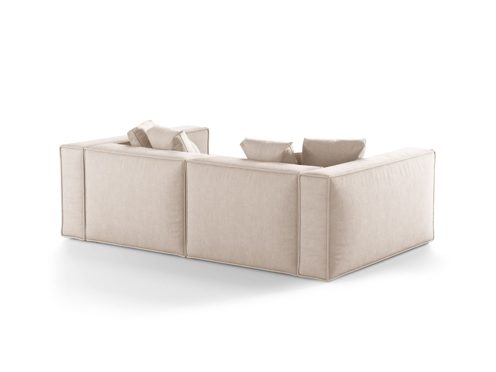 Stilvolles 4-Sitzer Sofa Aveiro in sanften Beigetönen, perfekt für zeitgemäße Wohnräume und gemütliche Abende.