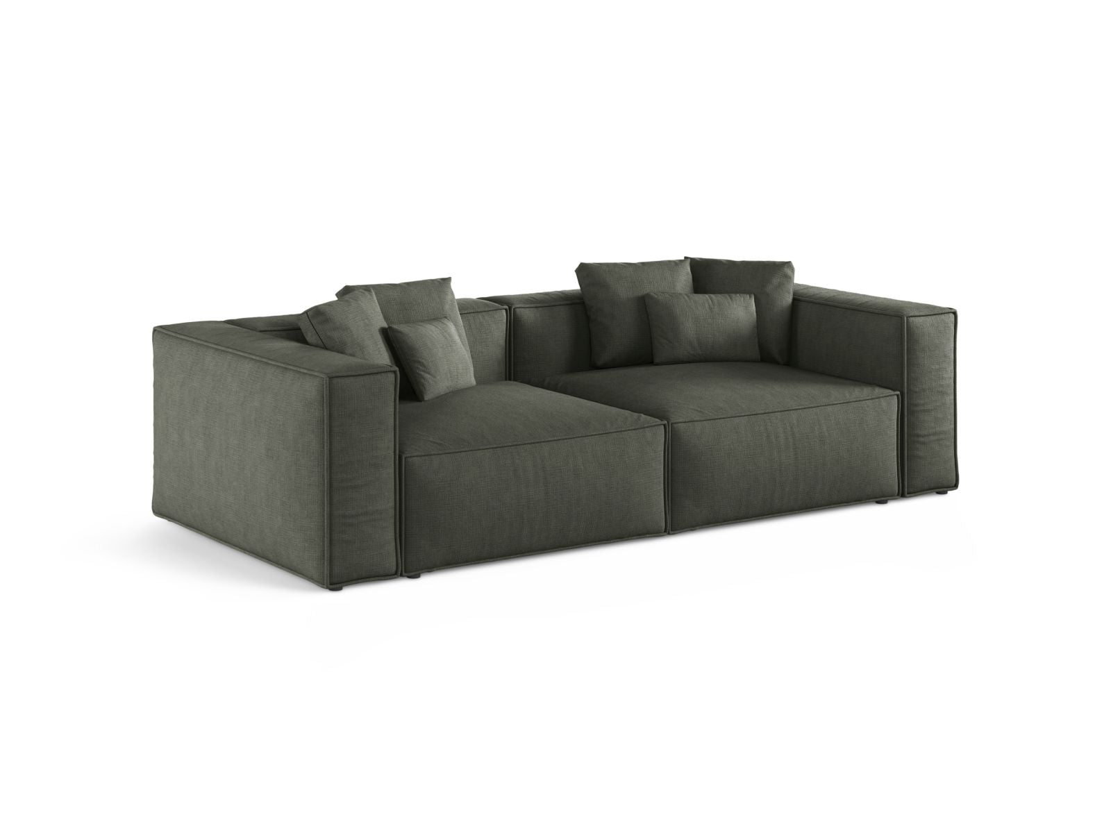 Elegantes 4-Sitzer Sofa Aveiro in trendigem Moss Green-Liberty, ideal für stilvolle Wohnräume, erhältlich bei KAQTU Design AG.