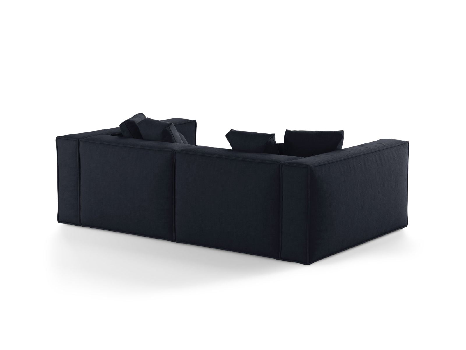 Elegantes 4-Sitzer Sofa Aveiro in edlem Navy Blau, ideal für stilvolle Interiors und entspannte Stunden. Hochwertige Qualität von Cosmopolitan Design.