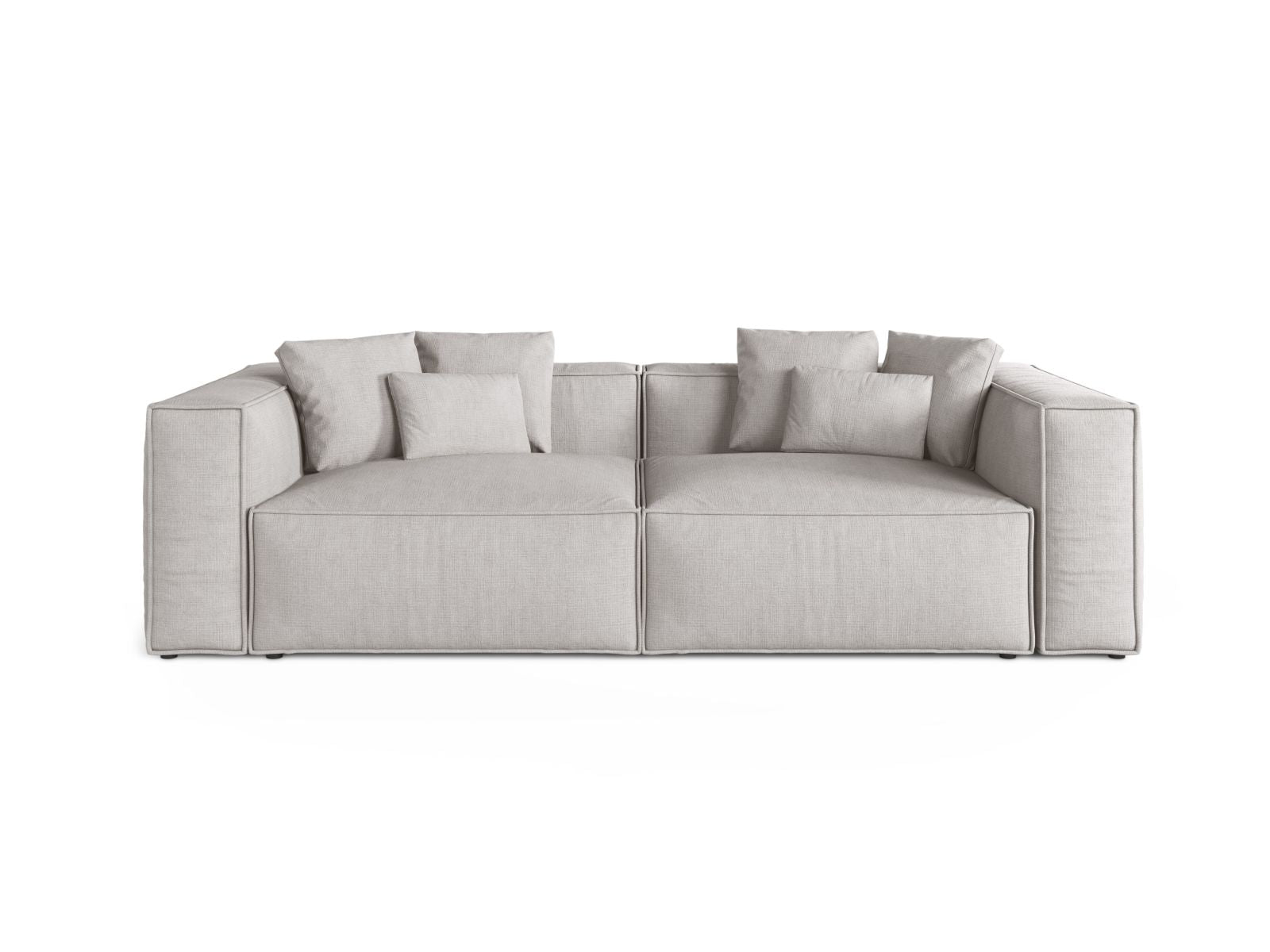 4-Sitzer Sofa Aveiro in Light Grey-Liberty präsentiert im Onlineshop von KAQTU Design AG. 4er Sofa ist von Cosmopolitan Design