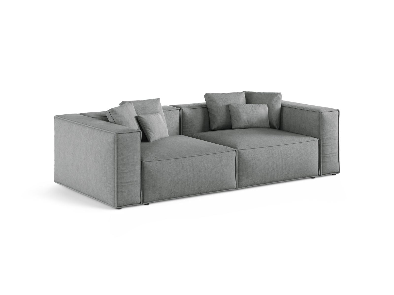 Elegantes 4-Sitzer Sofa Aveiro in stilvollem Grau, ideal für moderne Wohnräume, erhältlich bei KAQTU Design AG.