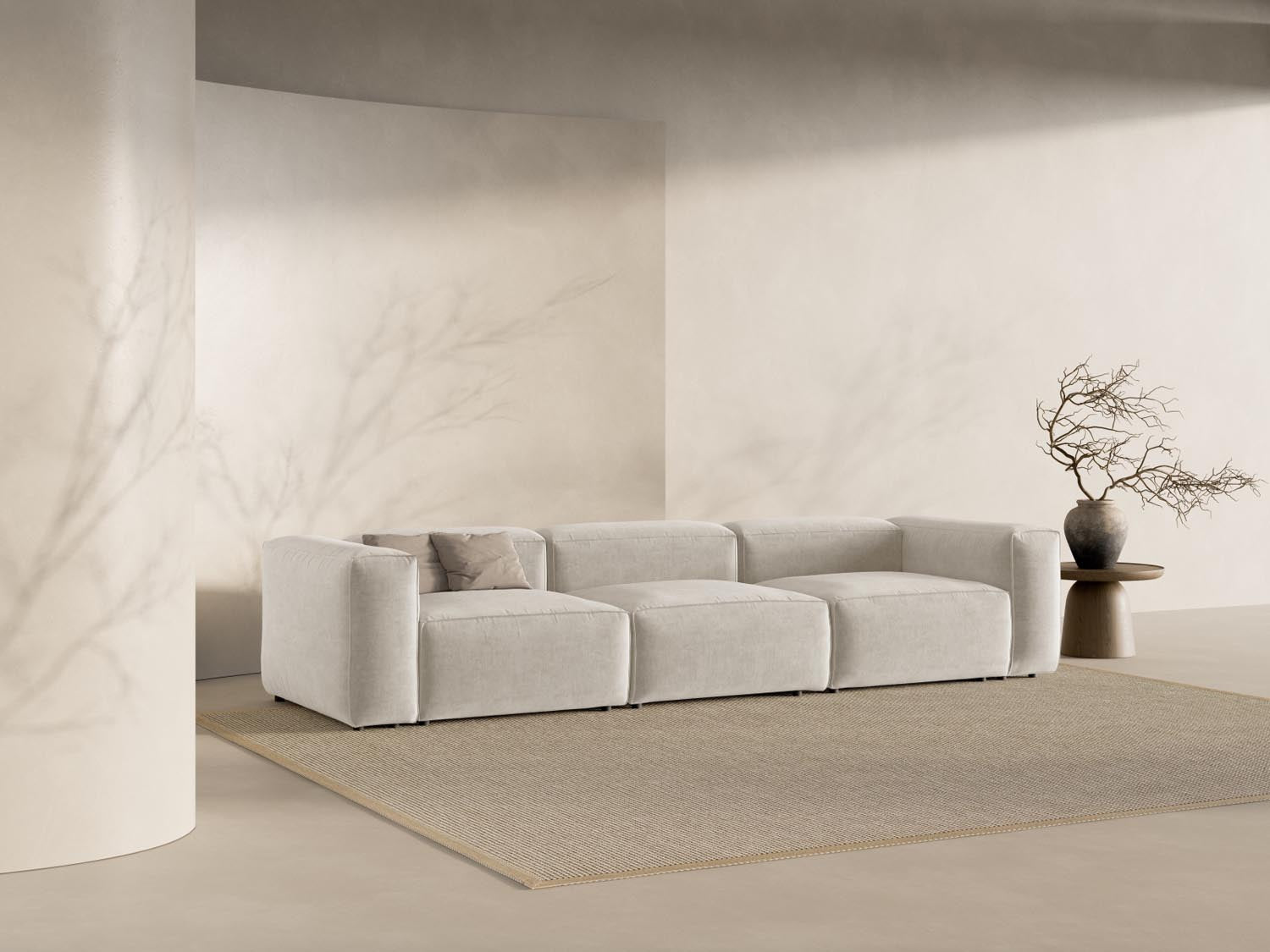 Bergamo Modular Sofa 4 Sitzer in Beige-Liberty präsentiert im Onlineshop von KAQTU Design AG. 4er Sofa ist von Cosmopolitan Design