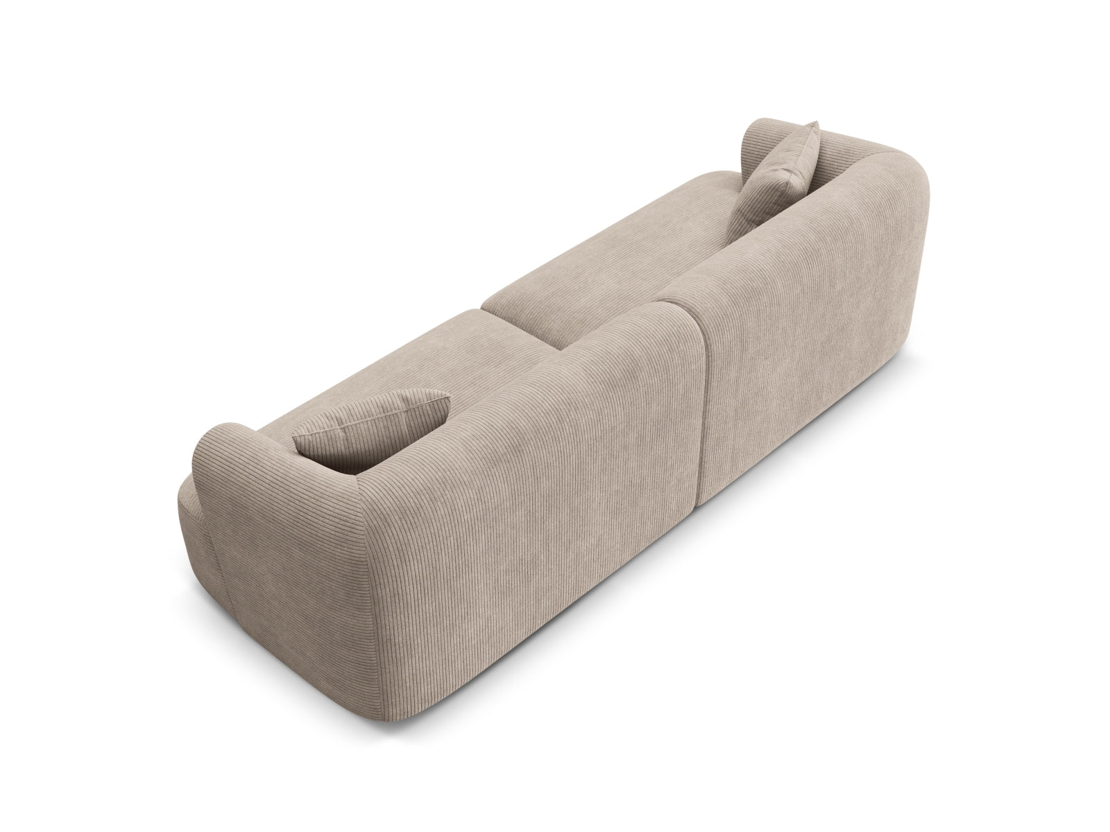Stylisches 4-Sitzer Sofa Campi in sanftem Cappuccino, perfekt für entspannte Abende und stilvolle Einrichtungsideen.