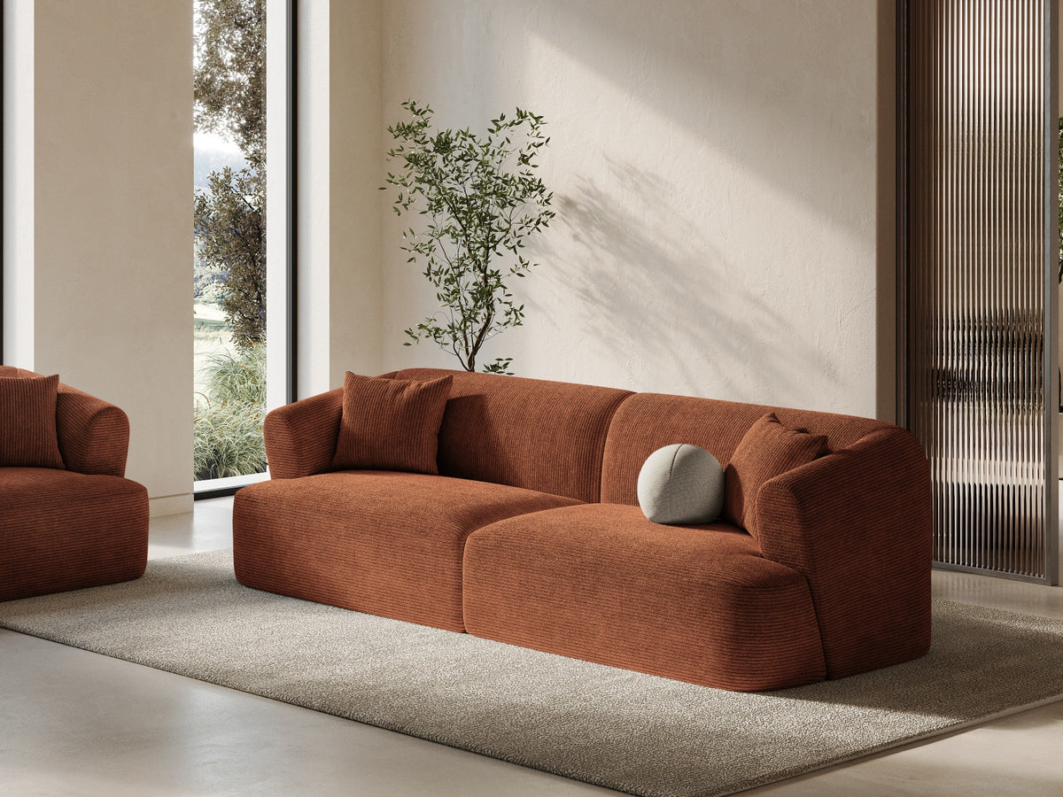 4-Sitzer Modular Sofa Campi in Terracotta-Lincoln D präsentiert im Onlineshop von KAQTU Design AG. 4er Sofa ist von Cosmopolitan Design