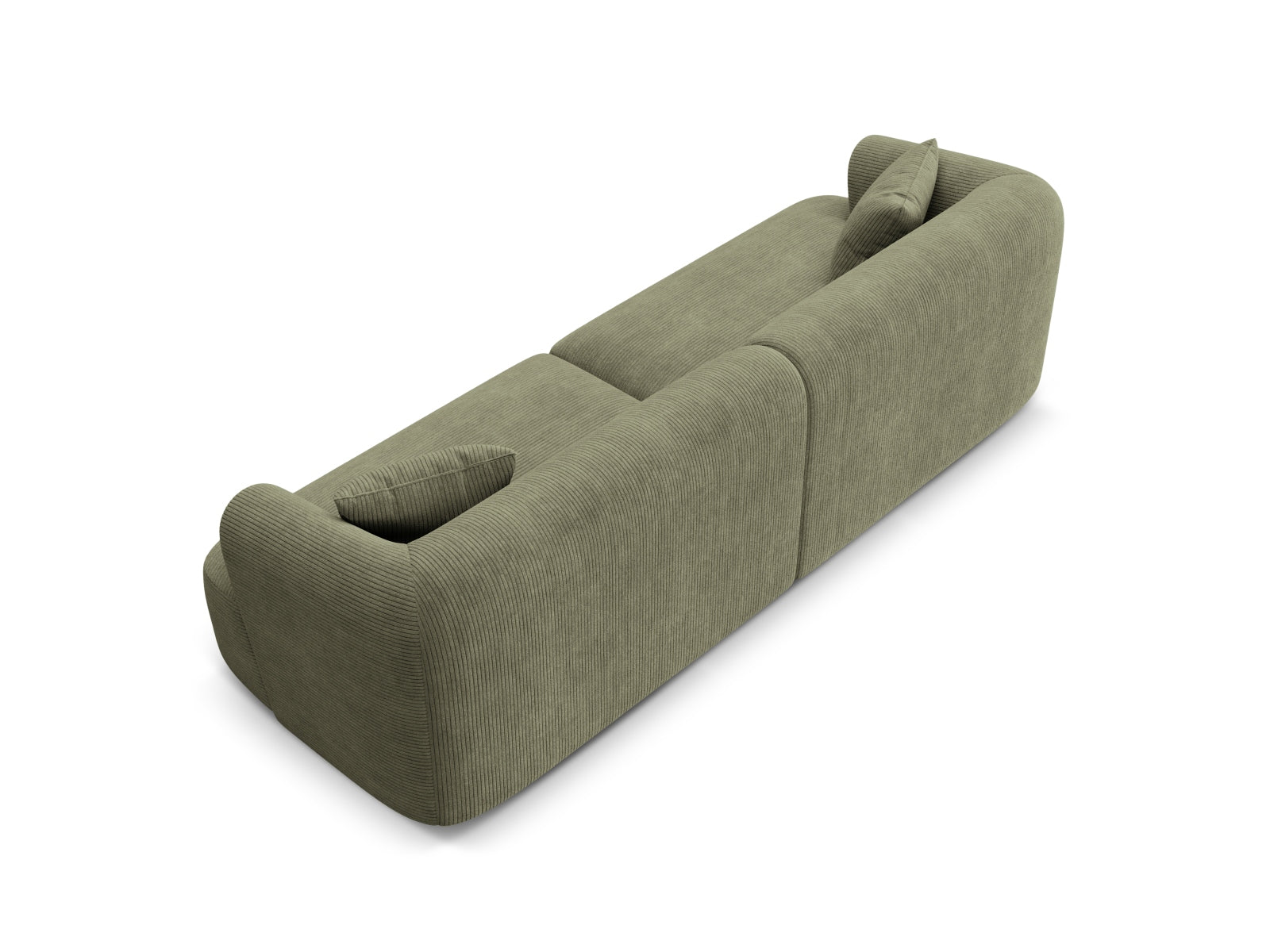 Modulares 4-Sitzer Sofa Campi in trendigem Moosgrün, perfekt für moderne Wohnkonzepte und gemütliche Abende, erhältlich bei KAQTU.