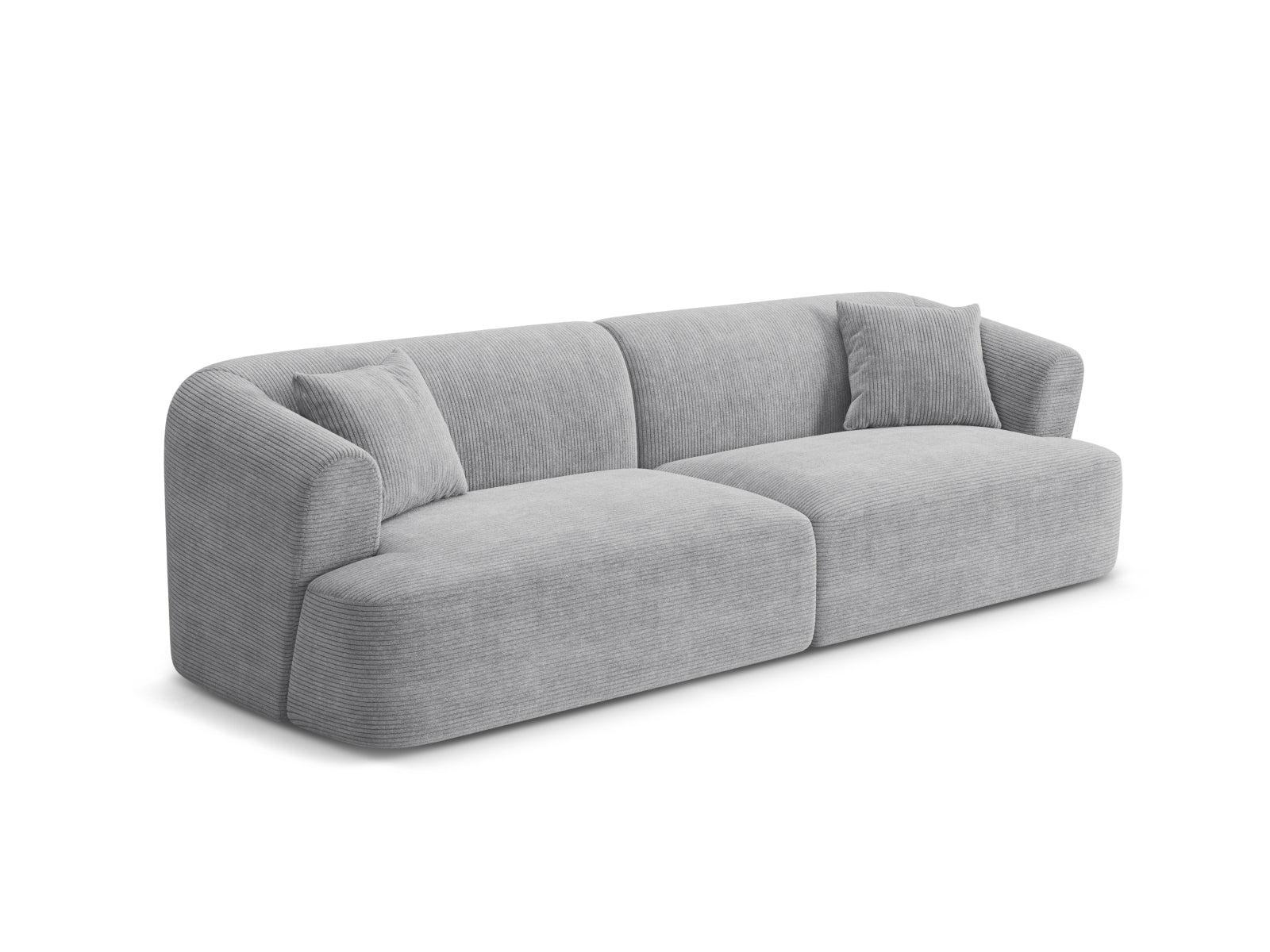 Elegantes 4-Sitzer Modular Sofa Campi in stilvollem Silver-Lincoln D, ideal für moderne Wohnräume und gemütliche Abende.