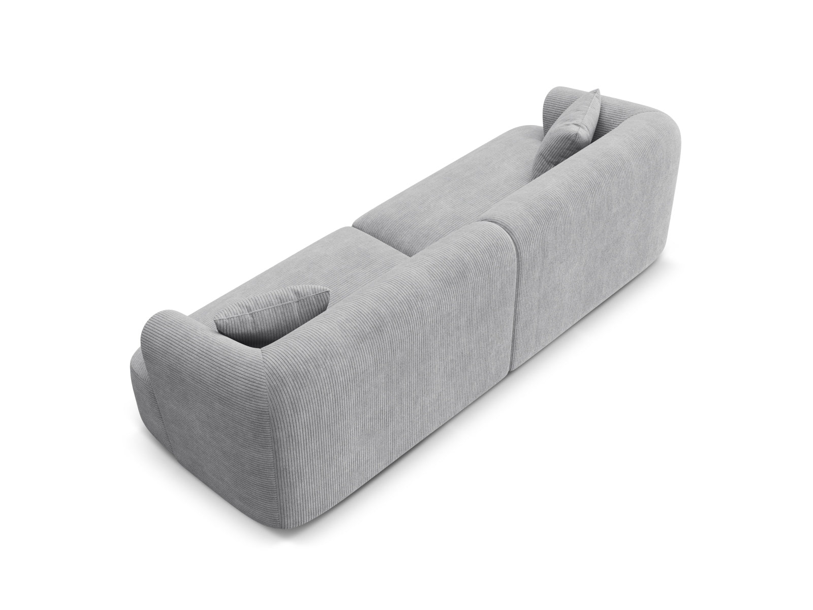 Stylisches 4-Sitzer Sofa Campi von Cosmopolitan Design in Silver-Lincoln D, perfekt für entspannte Stunden und zeitgemäße Einrichtung.