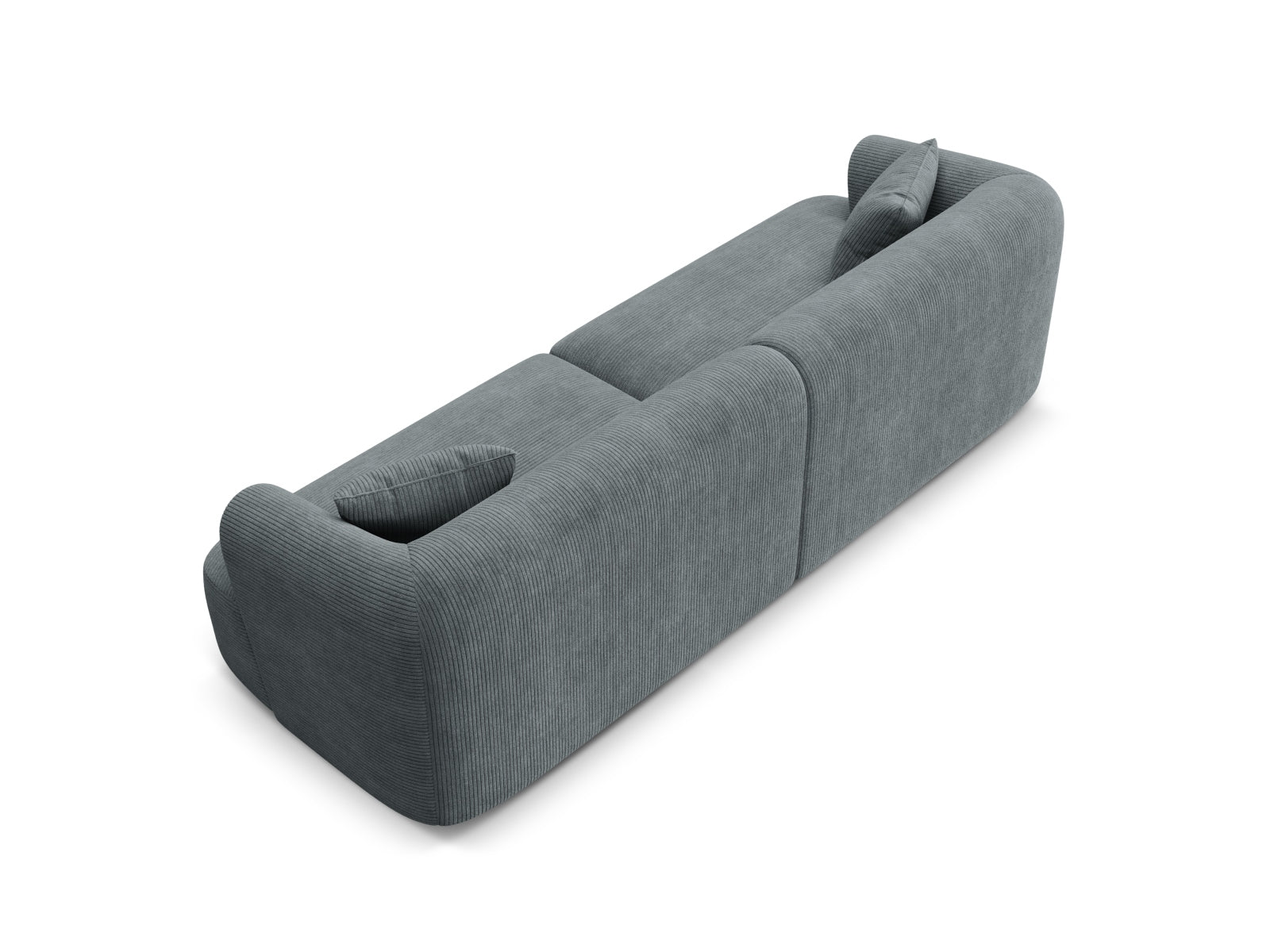 Vielseitiges 4-Sitzer Sofa Campi in edlem Dunkelgrau, perfekt für gesellige Abende und modernes Wohndesign.