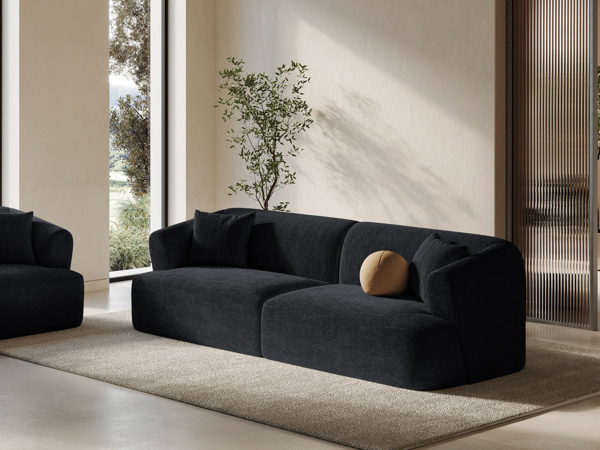 4-Sitzer Modular Sofa Campi in Black-Lincoln D präsentiert im Onlineshop von KAQTU Design AG. 4er Sofa ist von Cosmopolitan Design