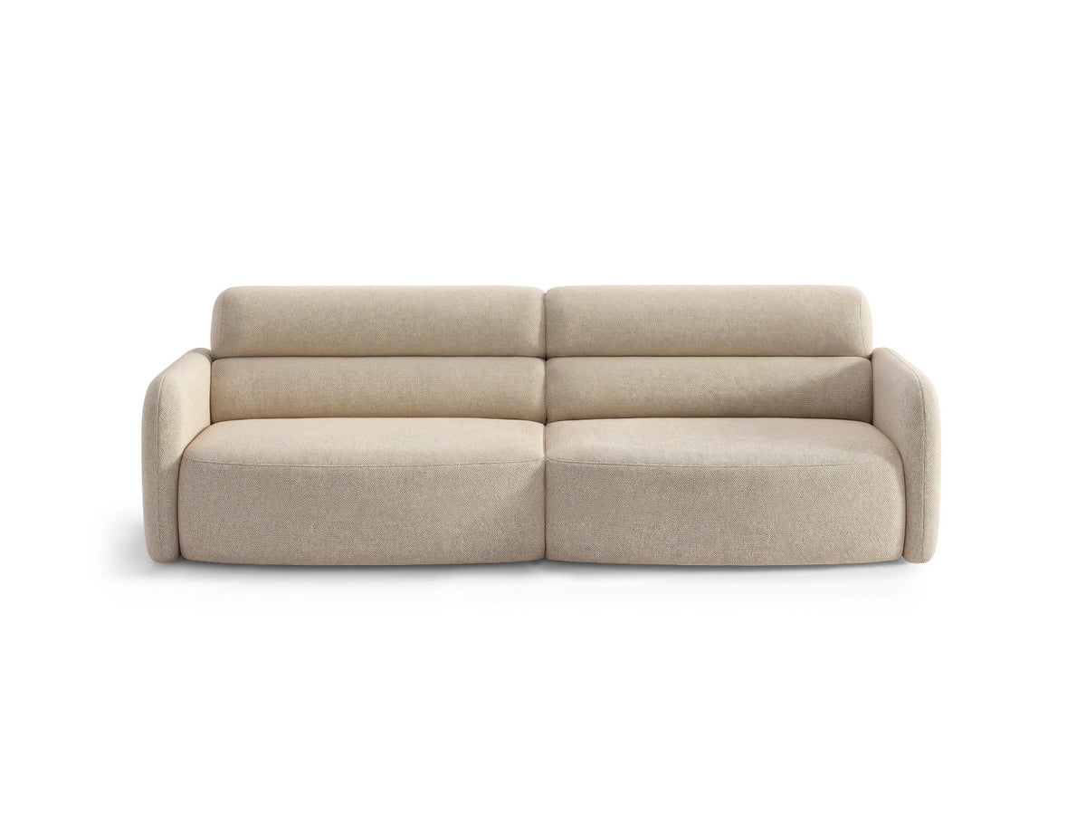 4er Sofa Malmo von Cosmopolitan Design mit Stoffbezug und kurzen schwarzen Kunststoffbeinen