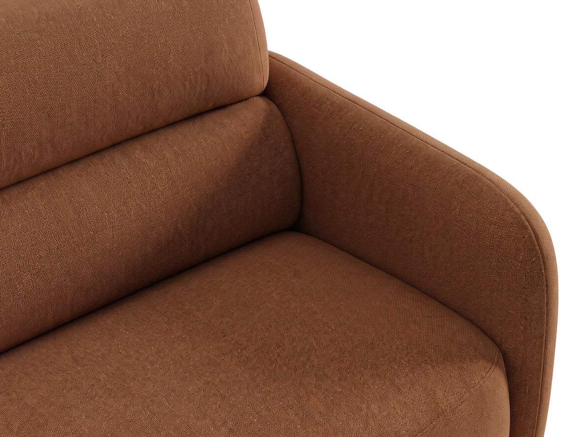 4er Sofa Malmo von Cosmopolitan Design mit Stoffbezug und kurzen schwarzen Kunststoffbeinen