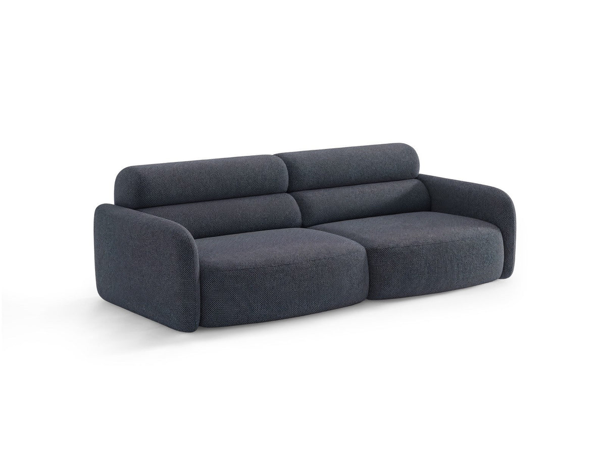 4er Sofa Malmo von Cosmopolitan Design mit Stoffbezug und kurzen schwarzen Kunststoffbeinen