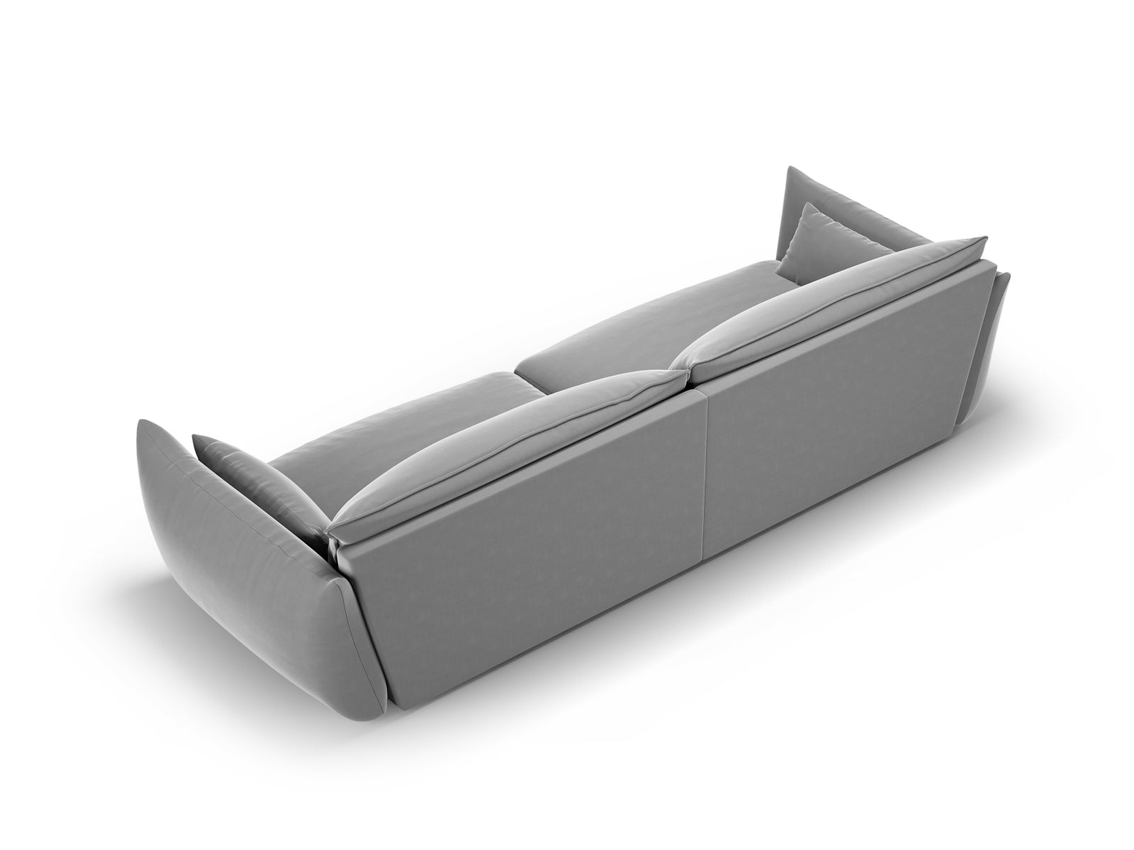 Elegantes 4-Sitzer Sofa Matera in klassischem Grau, ideal für moderne Wohnräume und gesellige Stunden, erhältlich bei KAQTU.