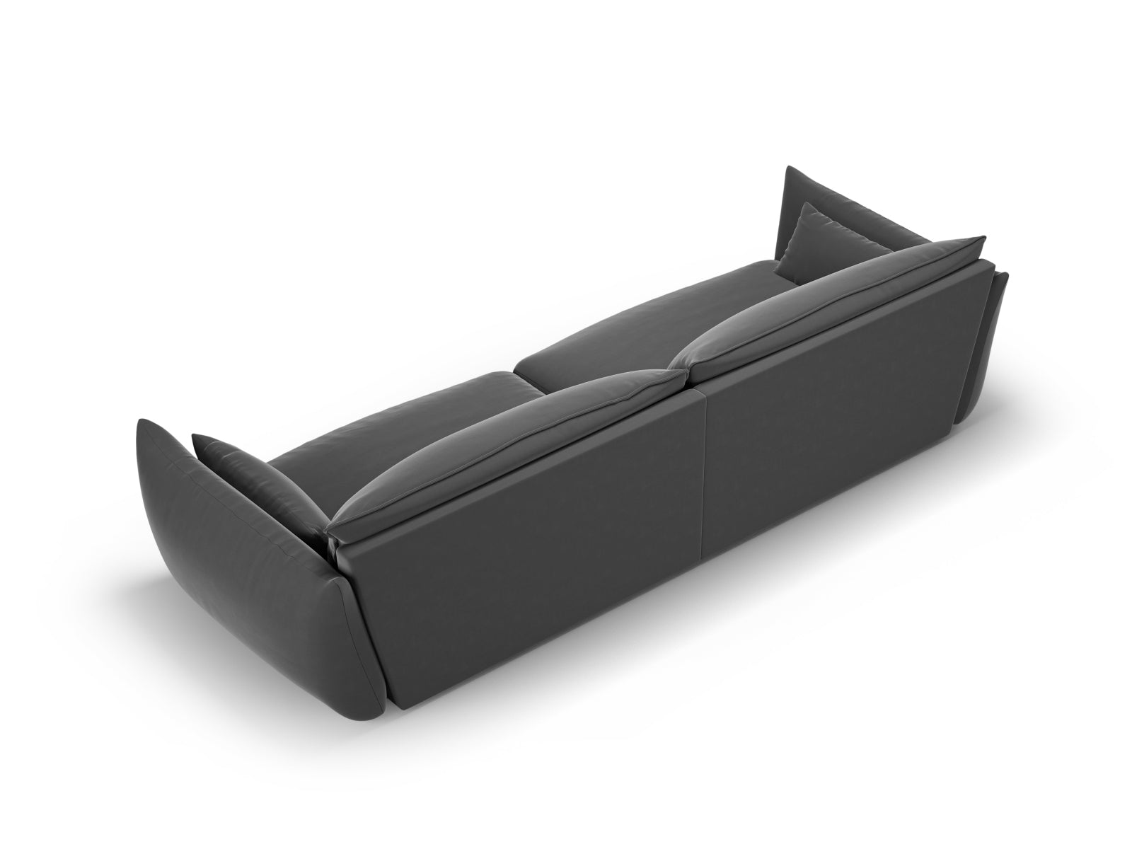 Elegantes 4-Sitzer Sofa Matera in zeitlosem Dunkelgrau, ideal für komfortable und stilvolle Wohnambiente. Hochwertige Materialien von Cosmopolitan Design.